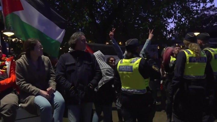 Israel’s Eurovision performance jeered by pro-Palestinian protesters in Malmo fanzone