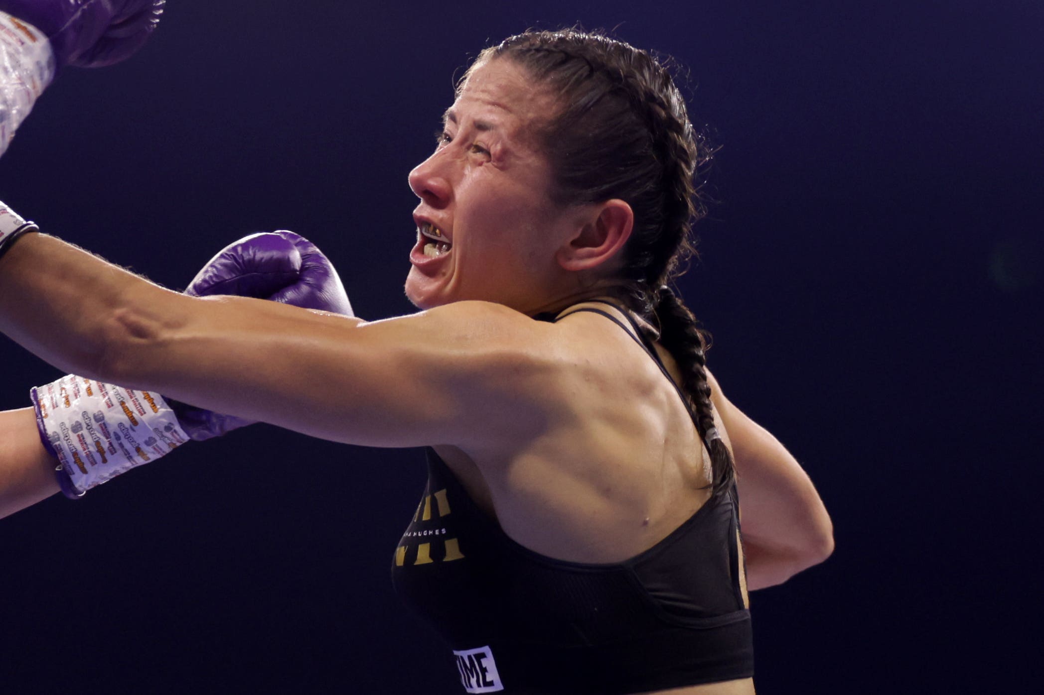 Nina Hughes (pictured) was incorrectly announced as the winner in her title fight against Cherneka Johnson (George Tewkesbury/PA)