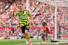 Manchester United v Arsenal player ratings: Gabriel Saliba and Leandro Trossard to keep title race alive