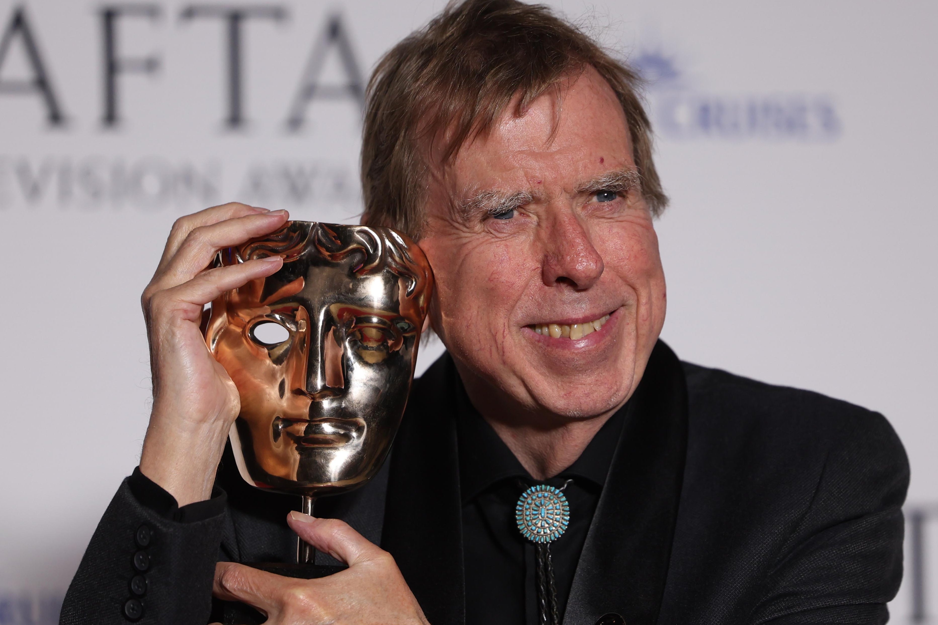 Timothy Spall with his Best Actor Bafta