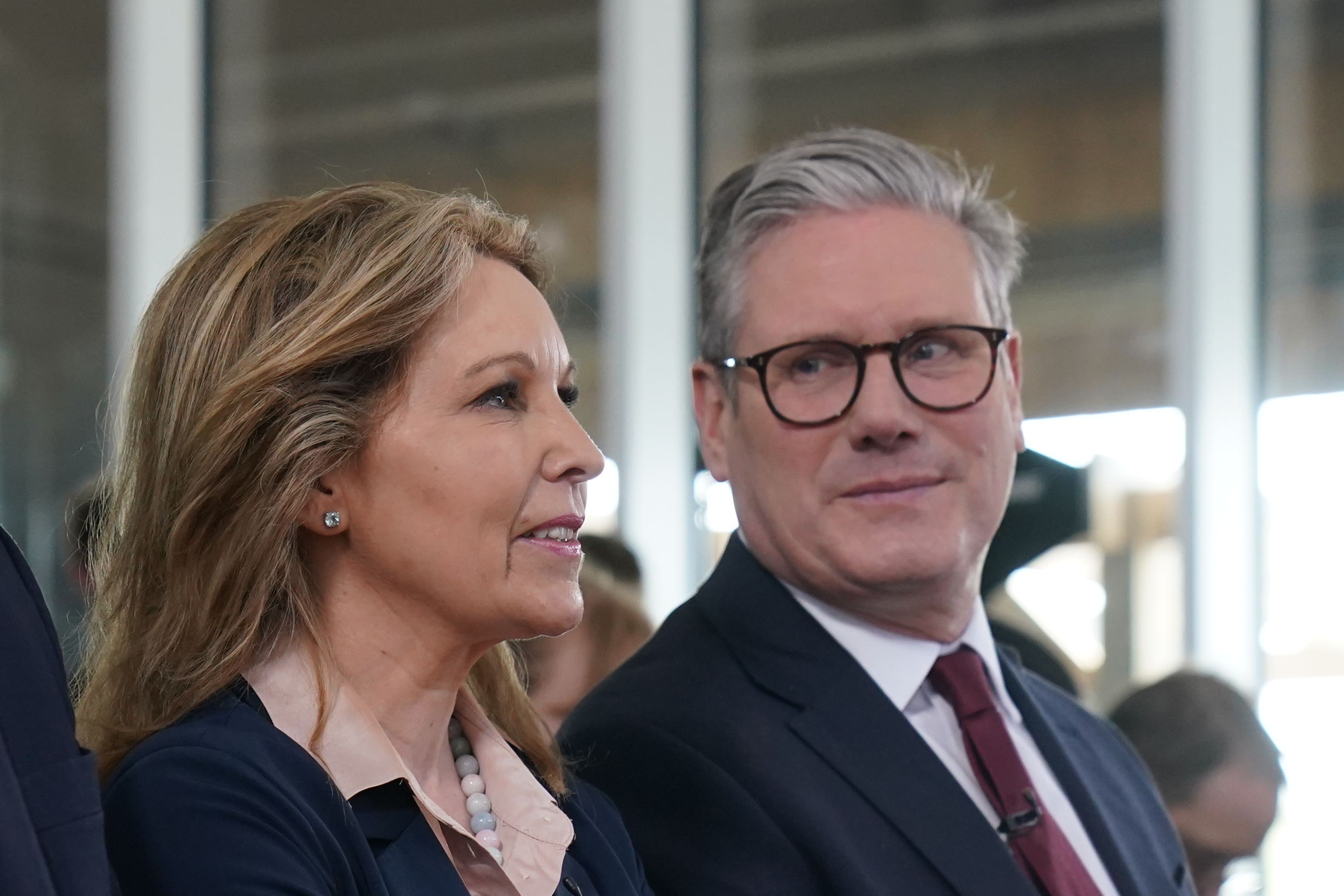 Labour Party leader Sir Keir Starmer with new Labour MP Natalie Elphicke (Gareth Fuller/PA)