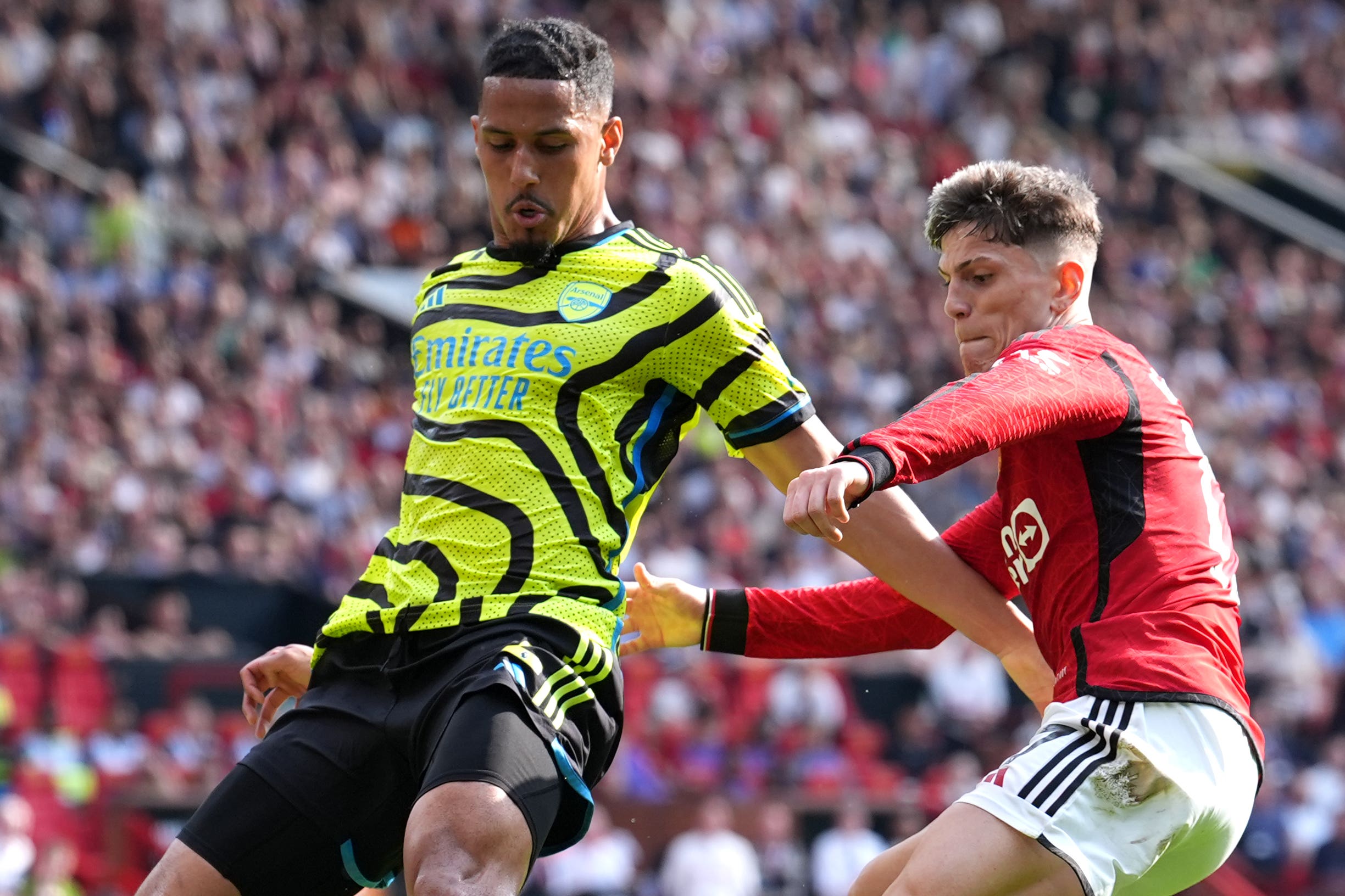 William Saliba has starred for Arsenal this season (Martin Rickett/PA)