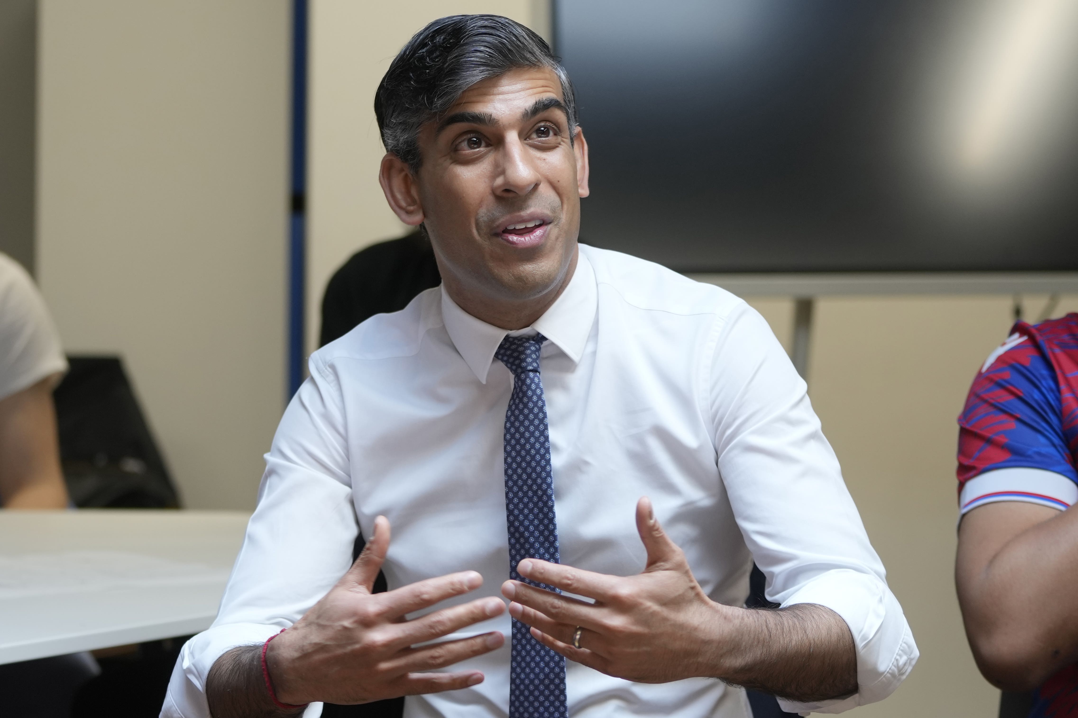 Rishi Sunak attempted to portray himself as the best person to lead Britain through a period of great danger and great opportunity (Kin Cheung/PA)