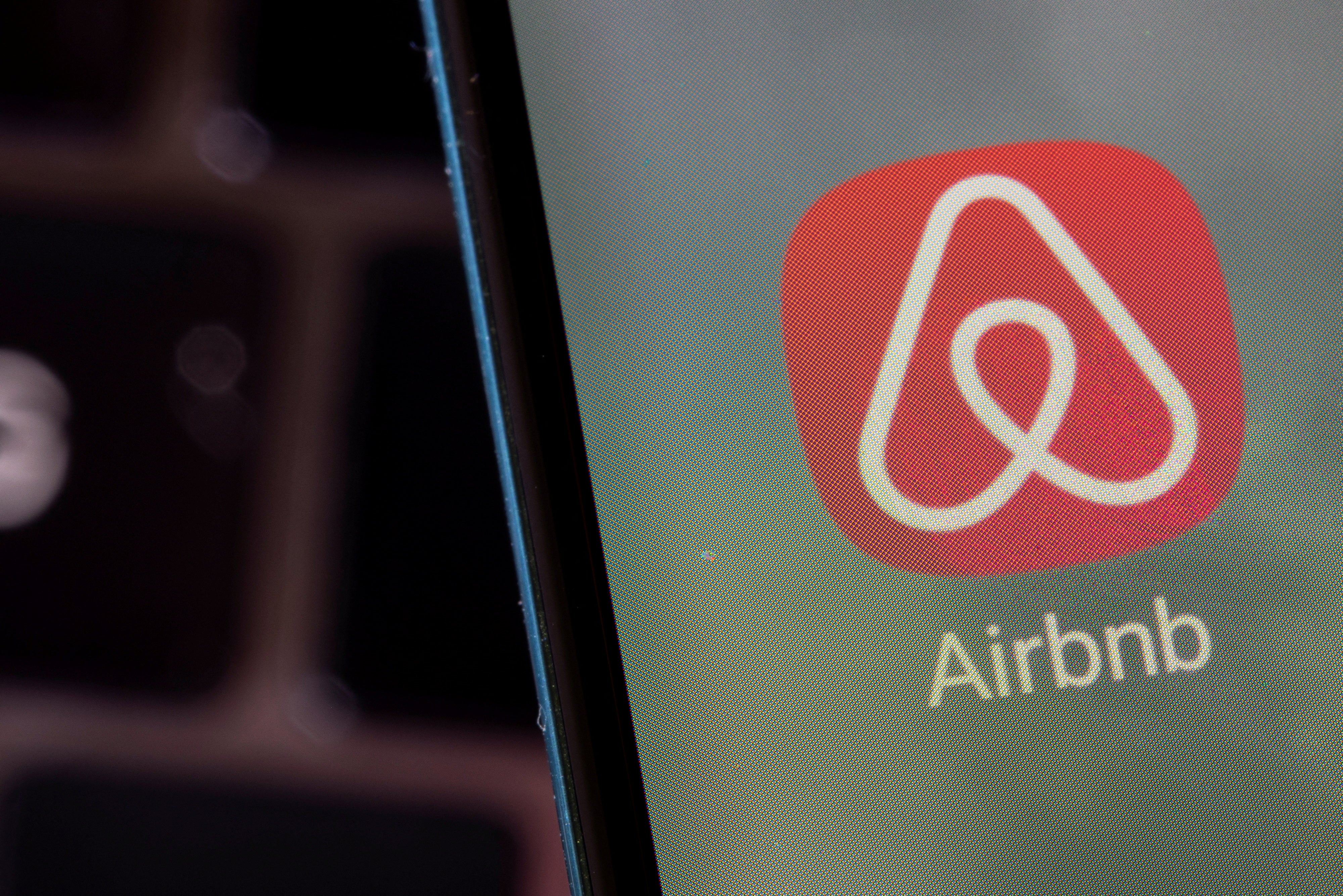 The Airbnb app pictured on a cellphone. Airbnb shares dropped 14 per cent on August 7, 2024, after the company reported a ‘slowing demand from US guests.’