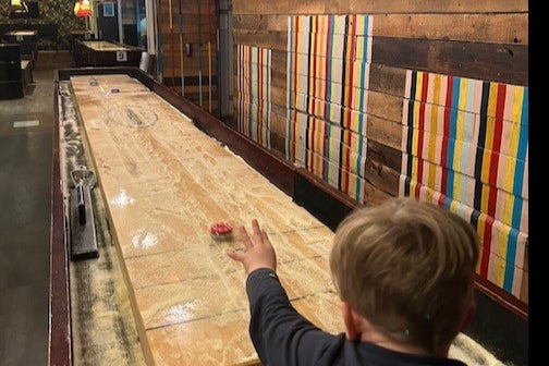 Shuffleboard at Generator’s Copenhagen hostel