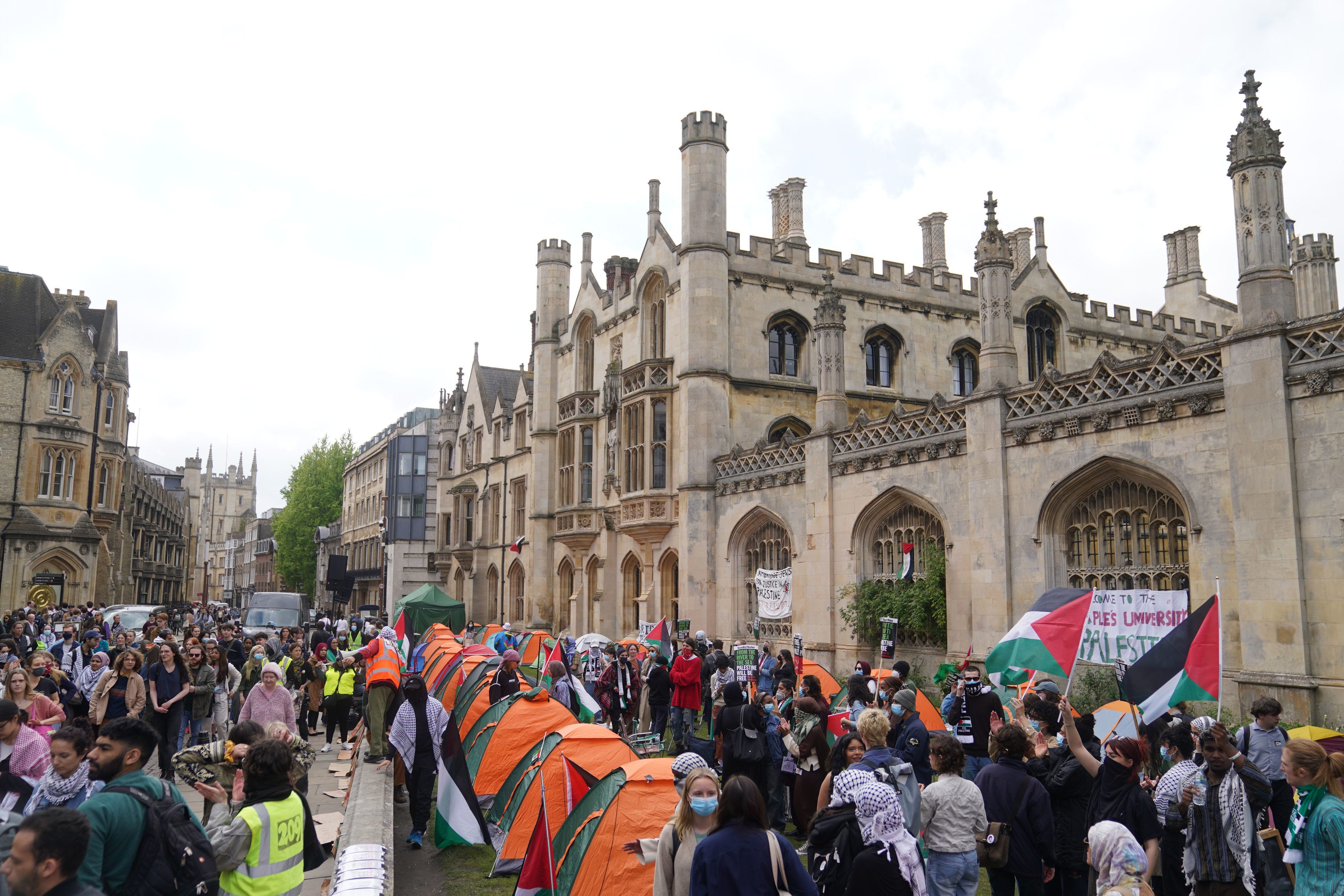 Earlier demonstrations at Cambridge (Joe Giddens/PA)