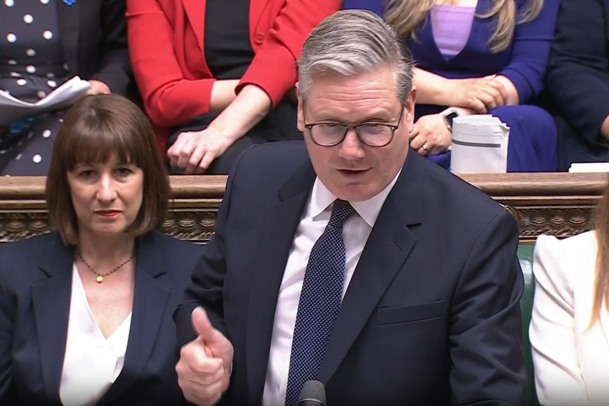 Labour Party leader Sir Keir Starmer speaks during Prime Minister’s Questions in the House of Commons, London (UK Parliament/PA)