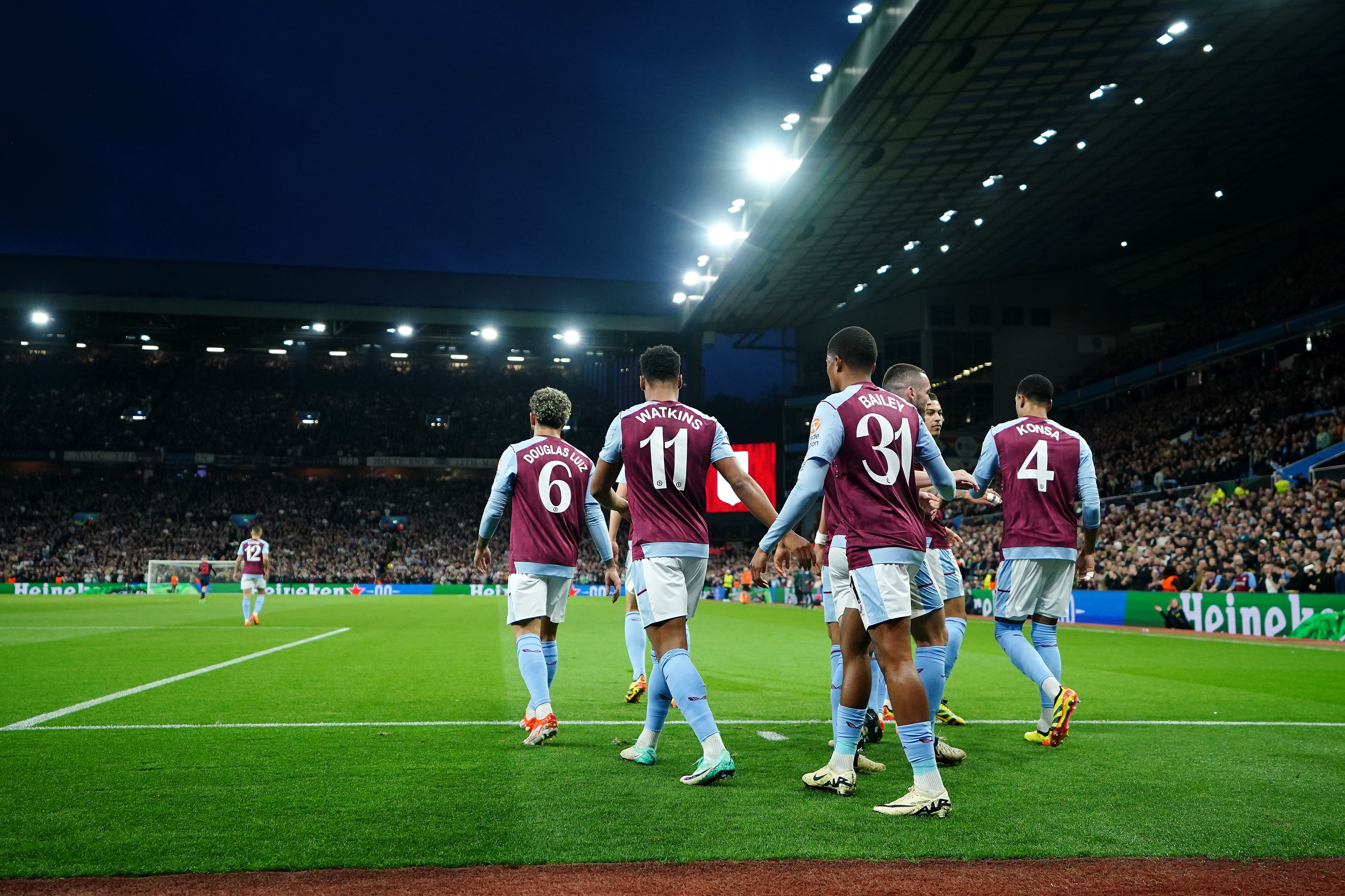 Aston Villa confirmed their spot in the Champions League (Zac Goodwin/PA)