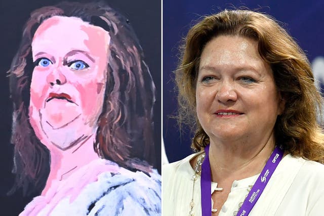 <p>Gina Rinehart, as depicted by Vincent Namatjira</p>