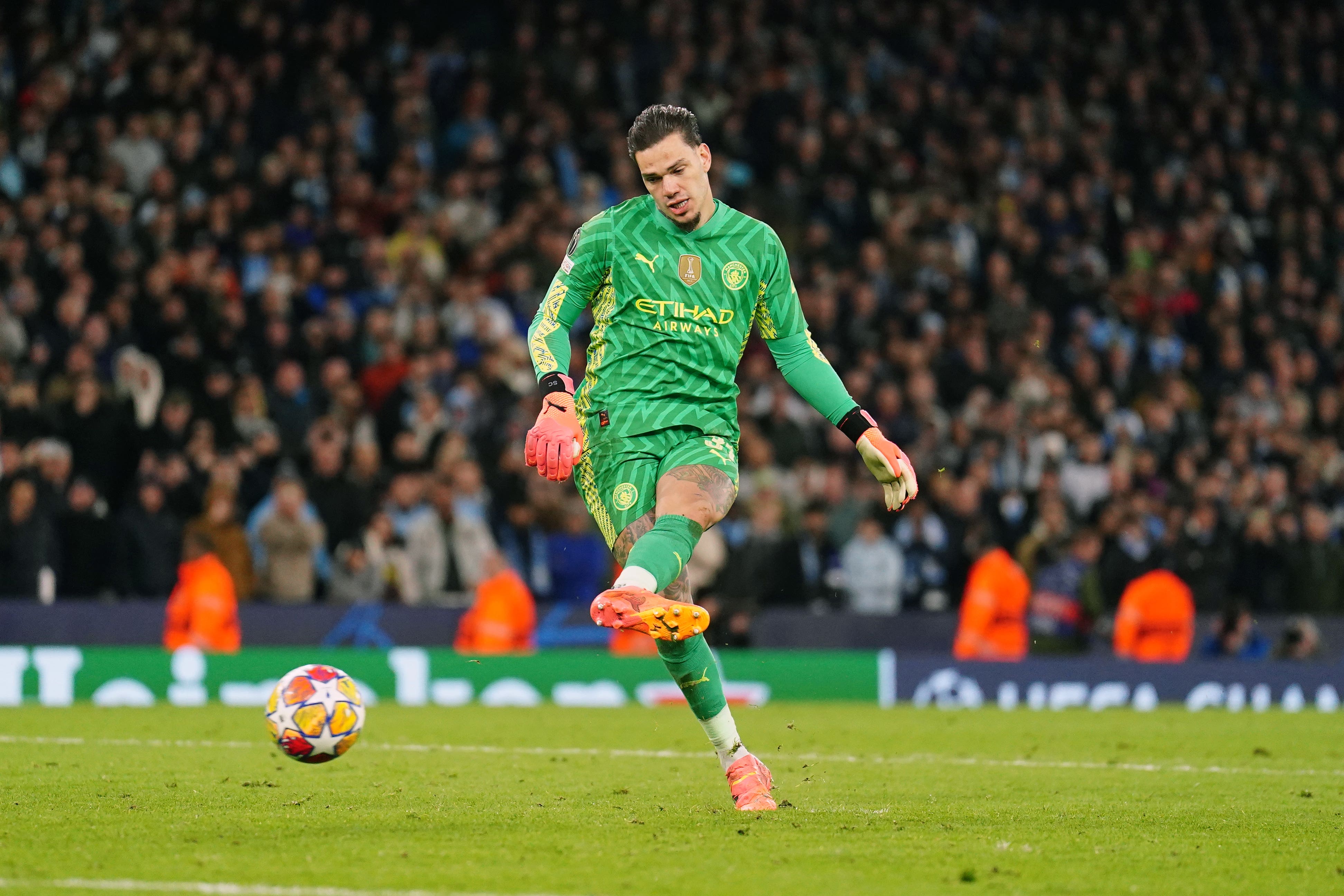 Manchester City goalkeeper Ederson will miss the rest of the season (Mike Egerton/PA)