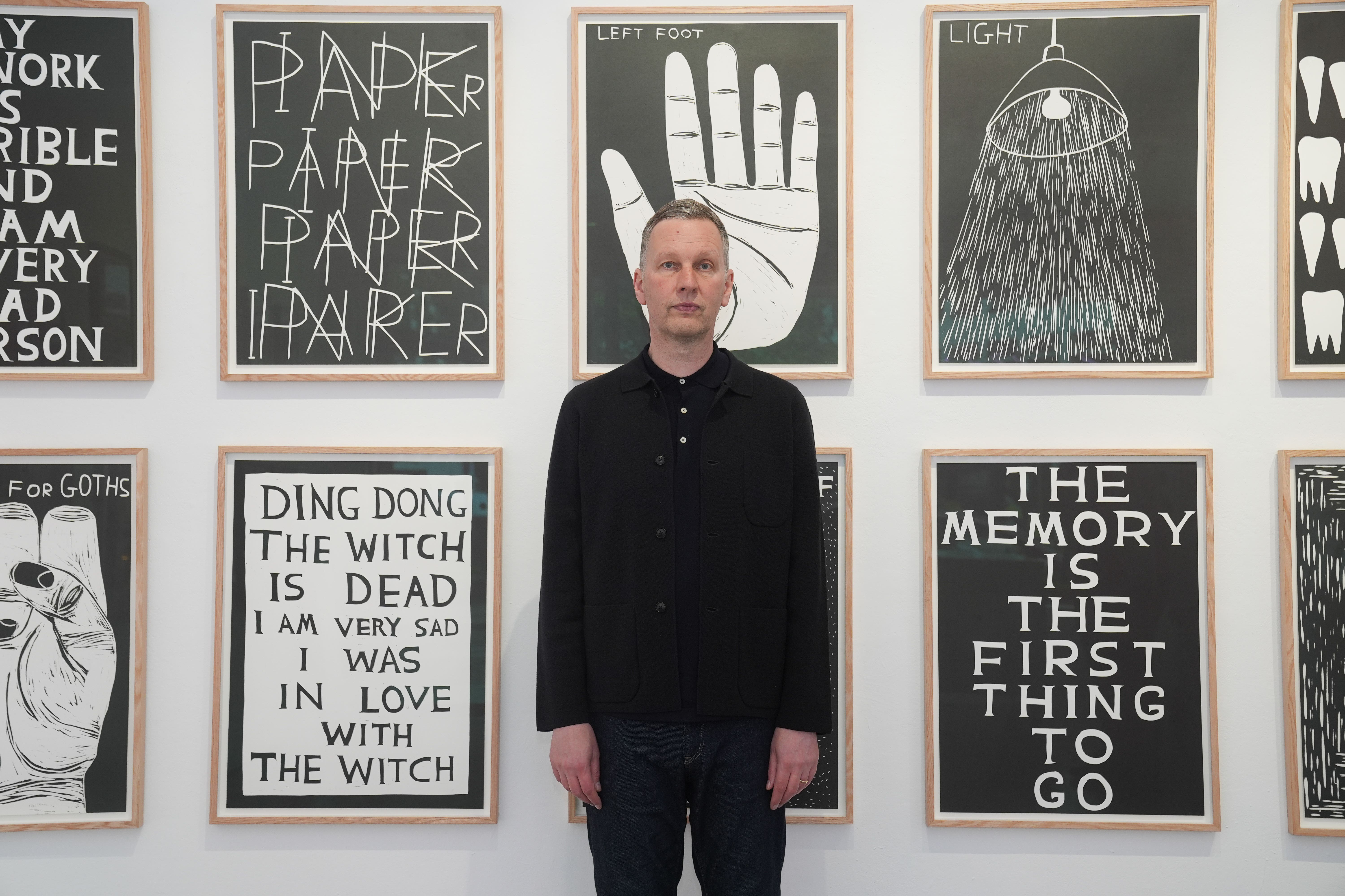 David Shrigley at the Jealous Gallery in Shoreditch, London (Lucy North/PA)