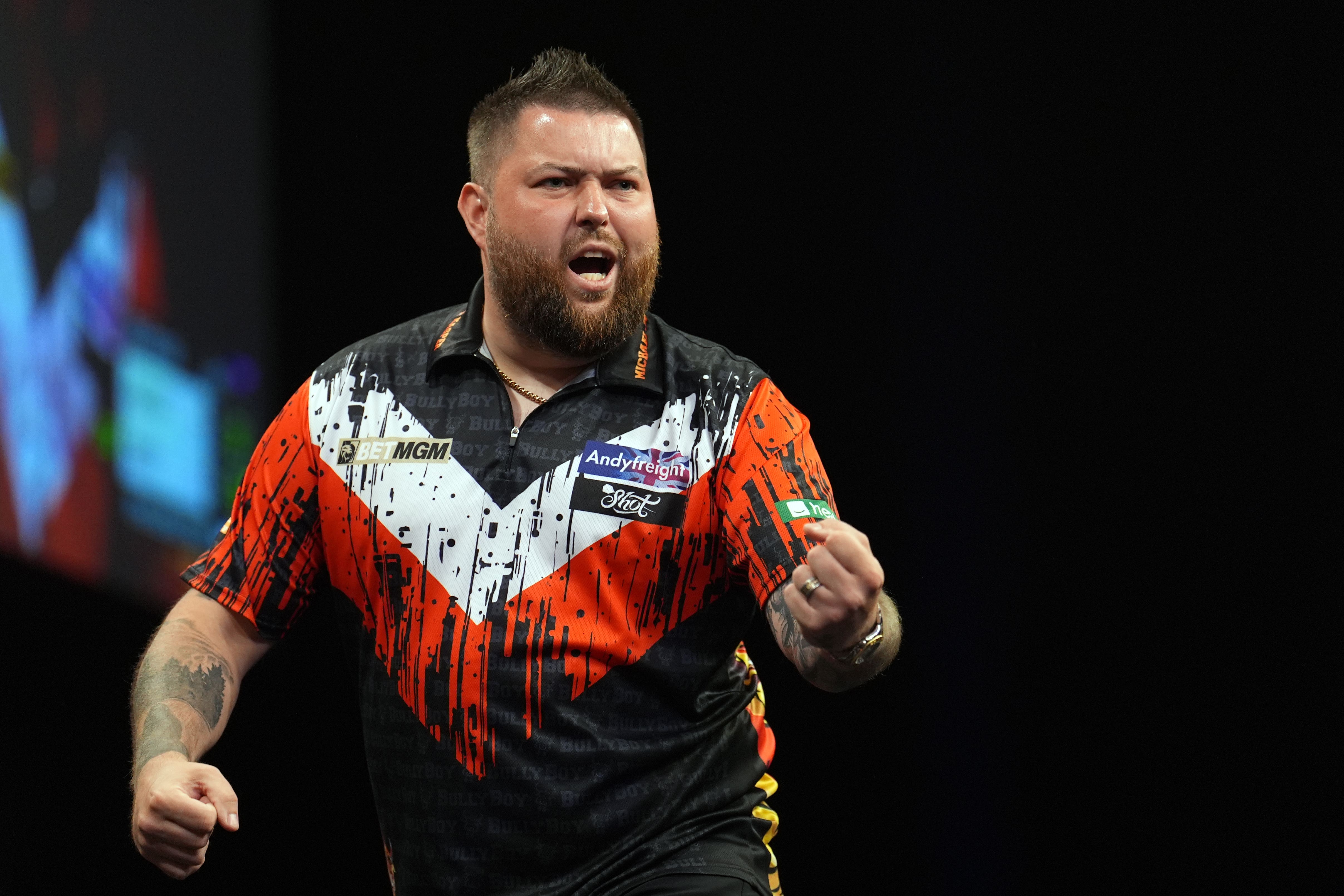 Michael Smith booked his place in Premier League play-offs at the O2 Arena next week (Martin Rickett/PA)