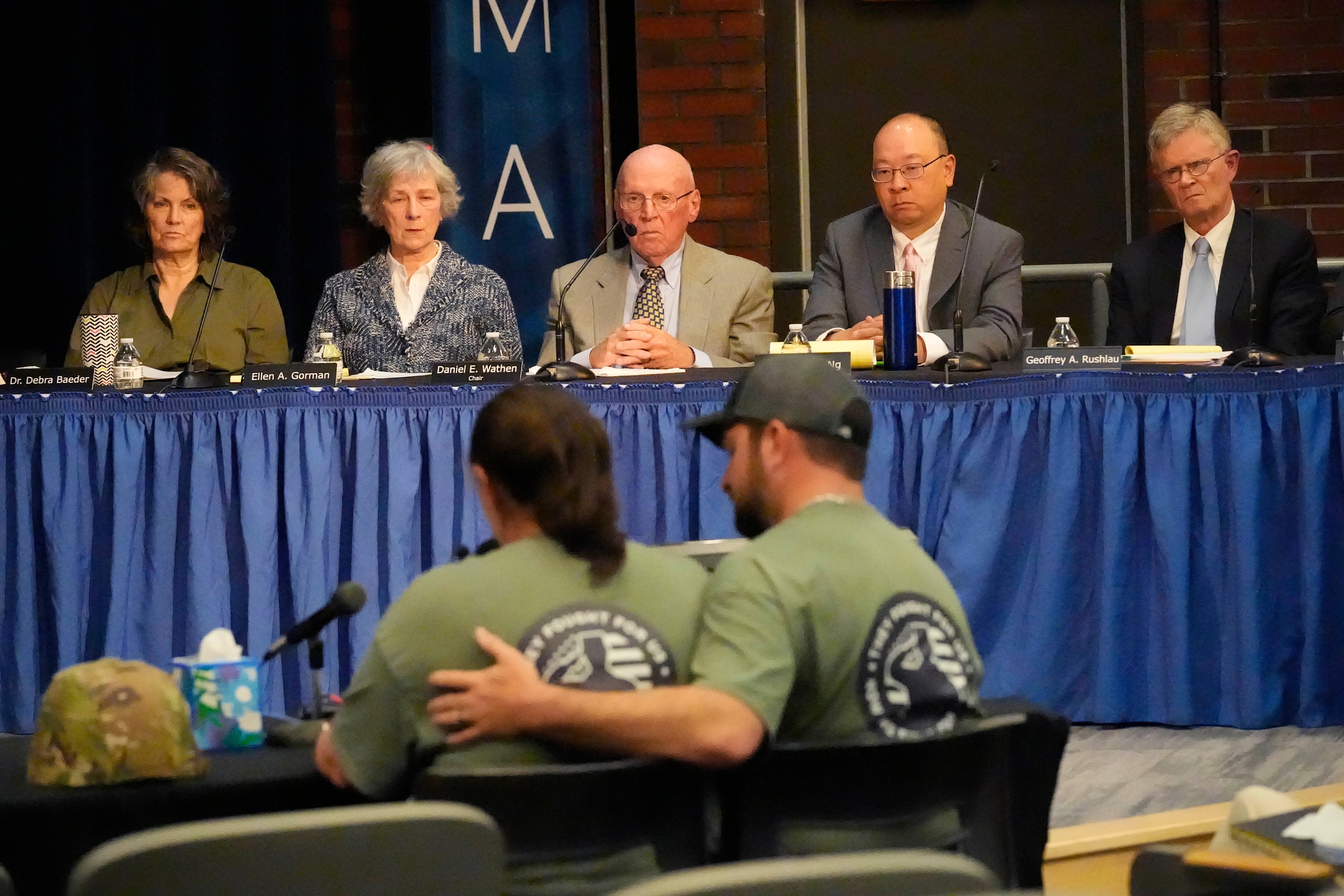 Mr and Ms Herling testifying at the independent commission on Thursday