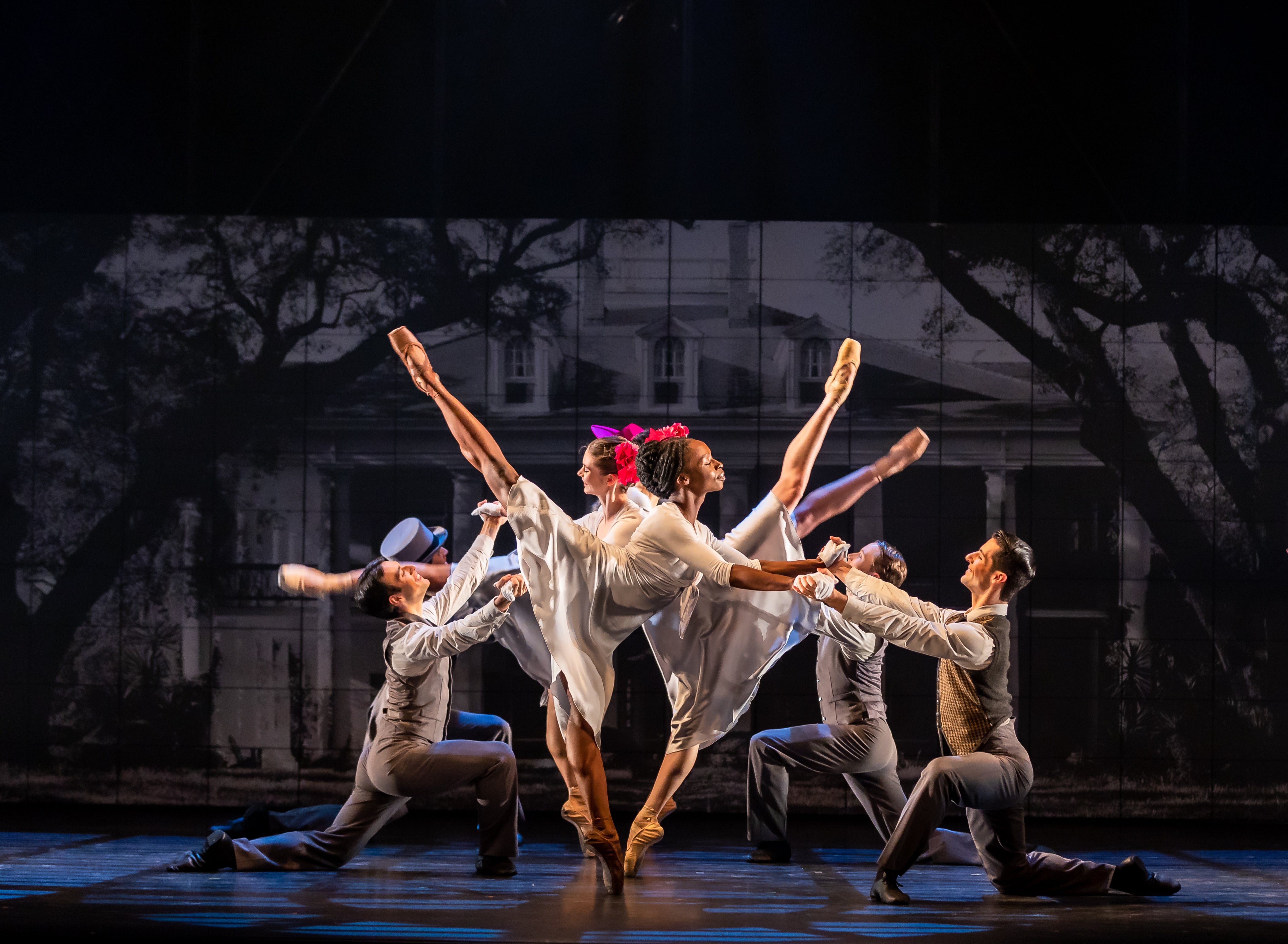 Rishan Benjamin, Aaron Venegas and Scottish Ballet company in ‘A Streetcar Named Desire'