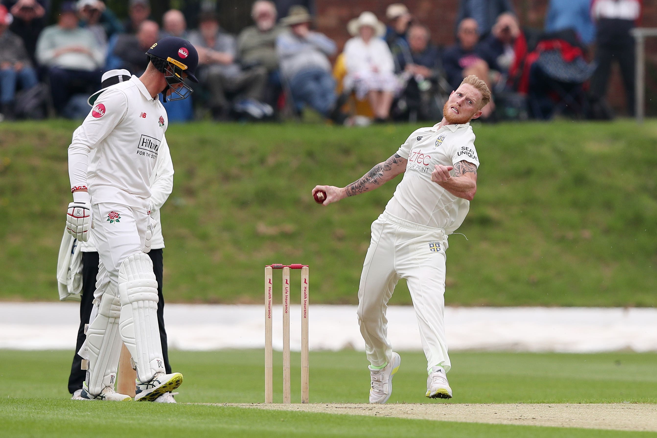 Ben Stokes returned to bowling for Durham against Lancashire (Tim Markland/PA)