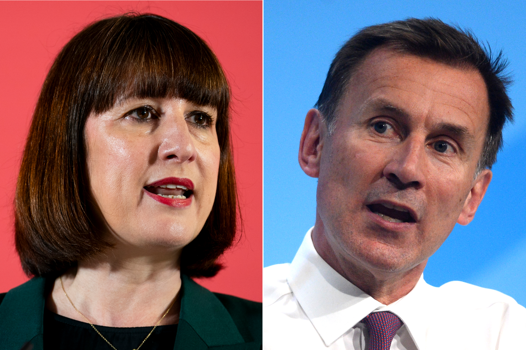 Rachel Reeves and Jeremy Hunt have clashed over Labour’s tax plans