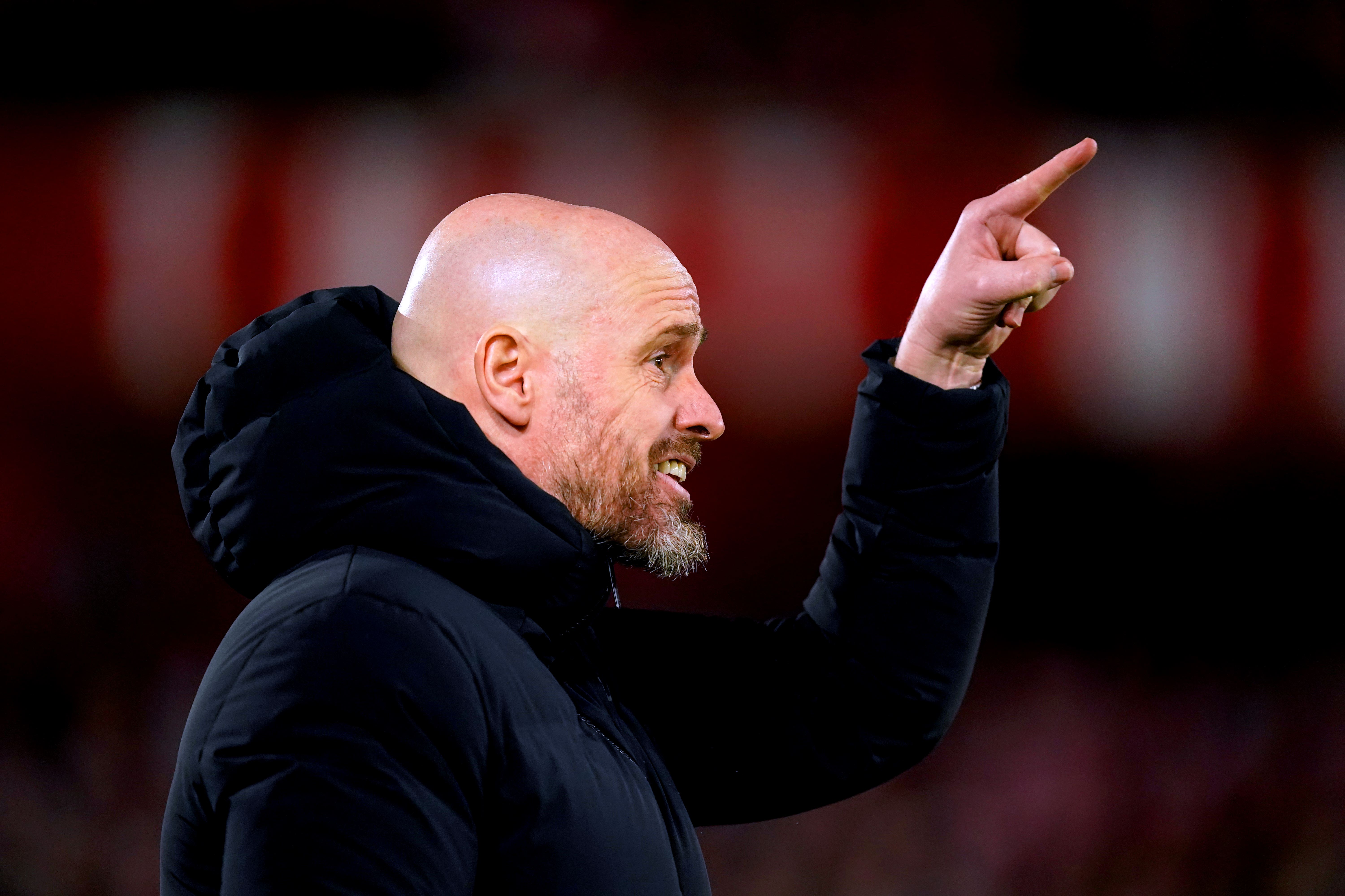 Manchester United manager Erik ten Hag says things are looking up at Old Trafford (Mike Egerton/PA)