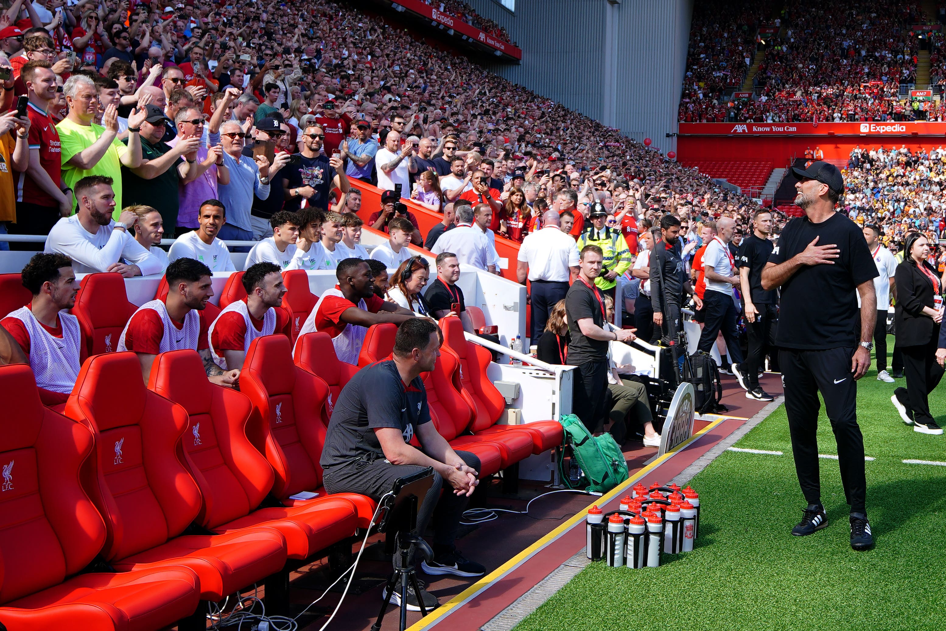 Liverpool manager Jurgen Klopp departed Anfield on the back of a last win (Peter Byrne/PA)