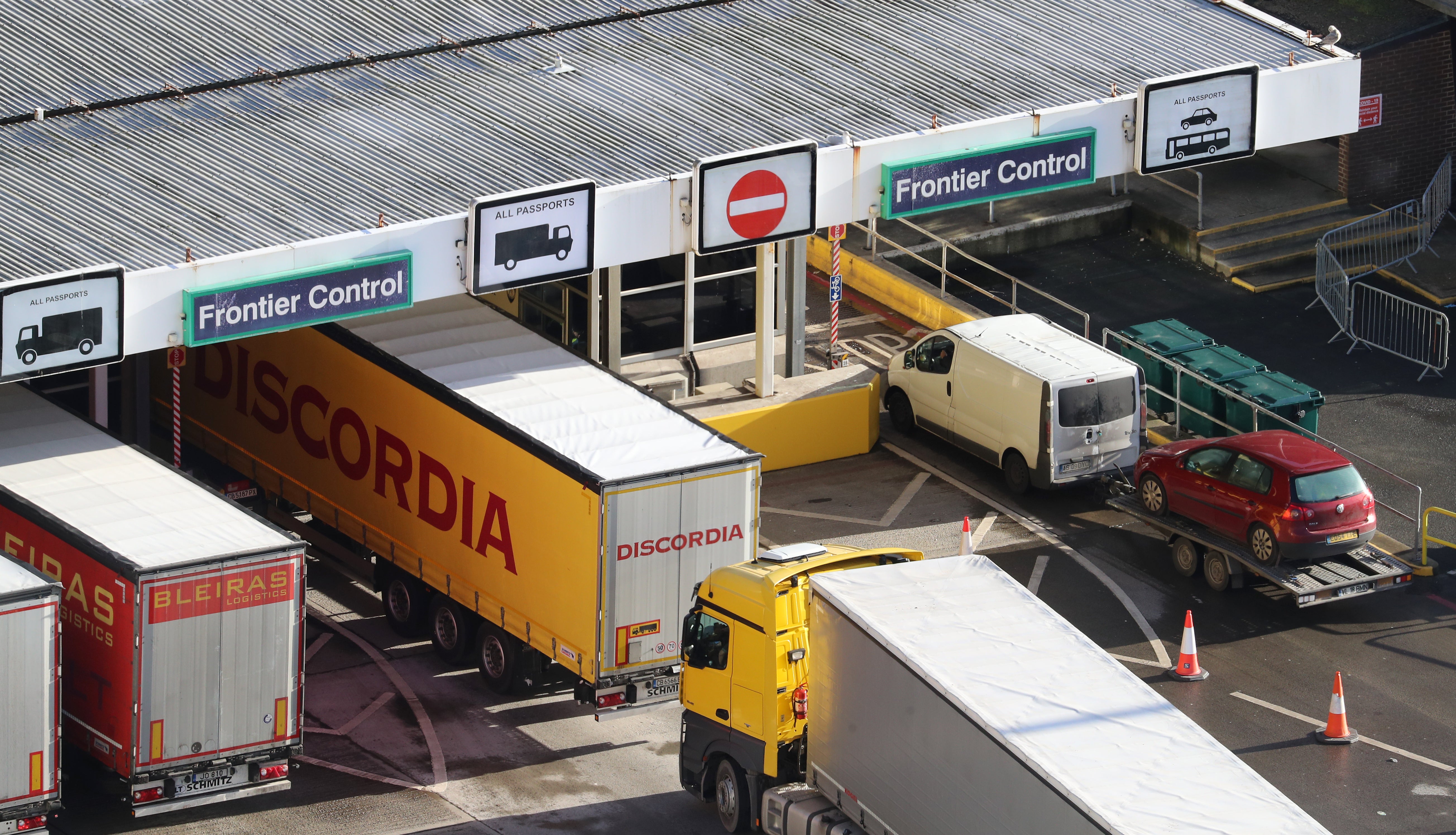 Lorries at the port of Dover. UK firms have to battle with suffocating red tape when trying to trade with the continent