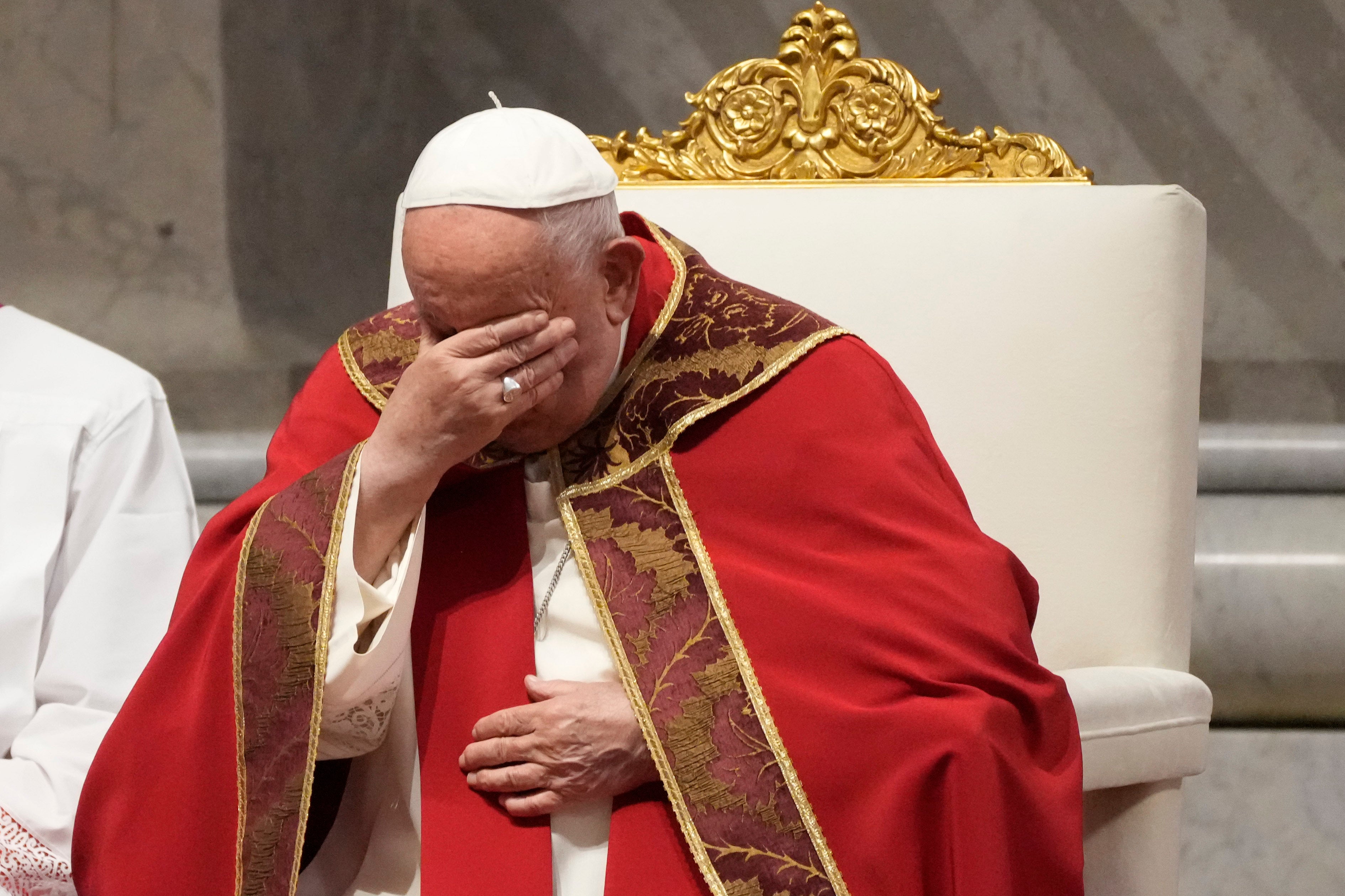 Pope Francis presides over the Pentecost Mass in St. Peter's Basilica, at the Vatican, Sunday, May 19, 2024