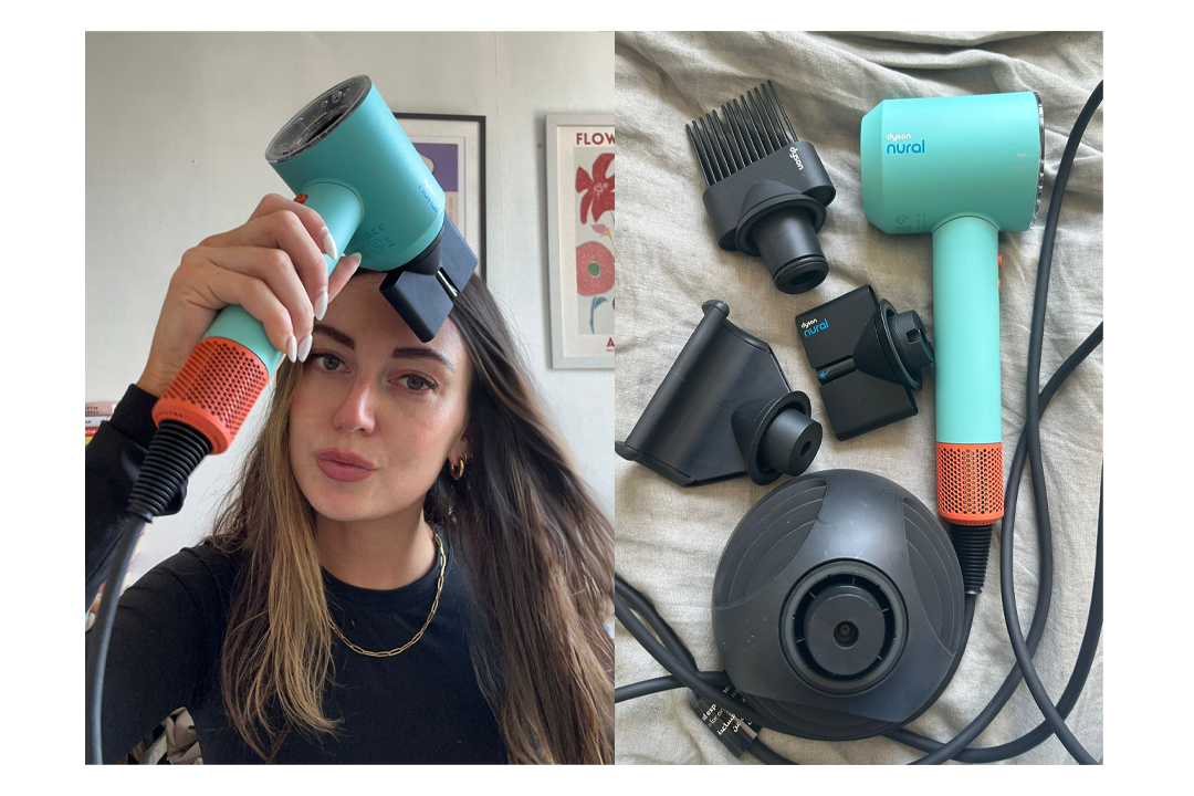 The Dyson supersonic nural hair dryer in action