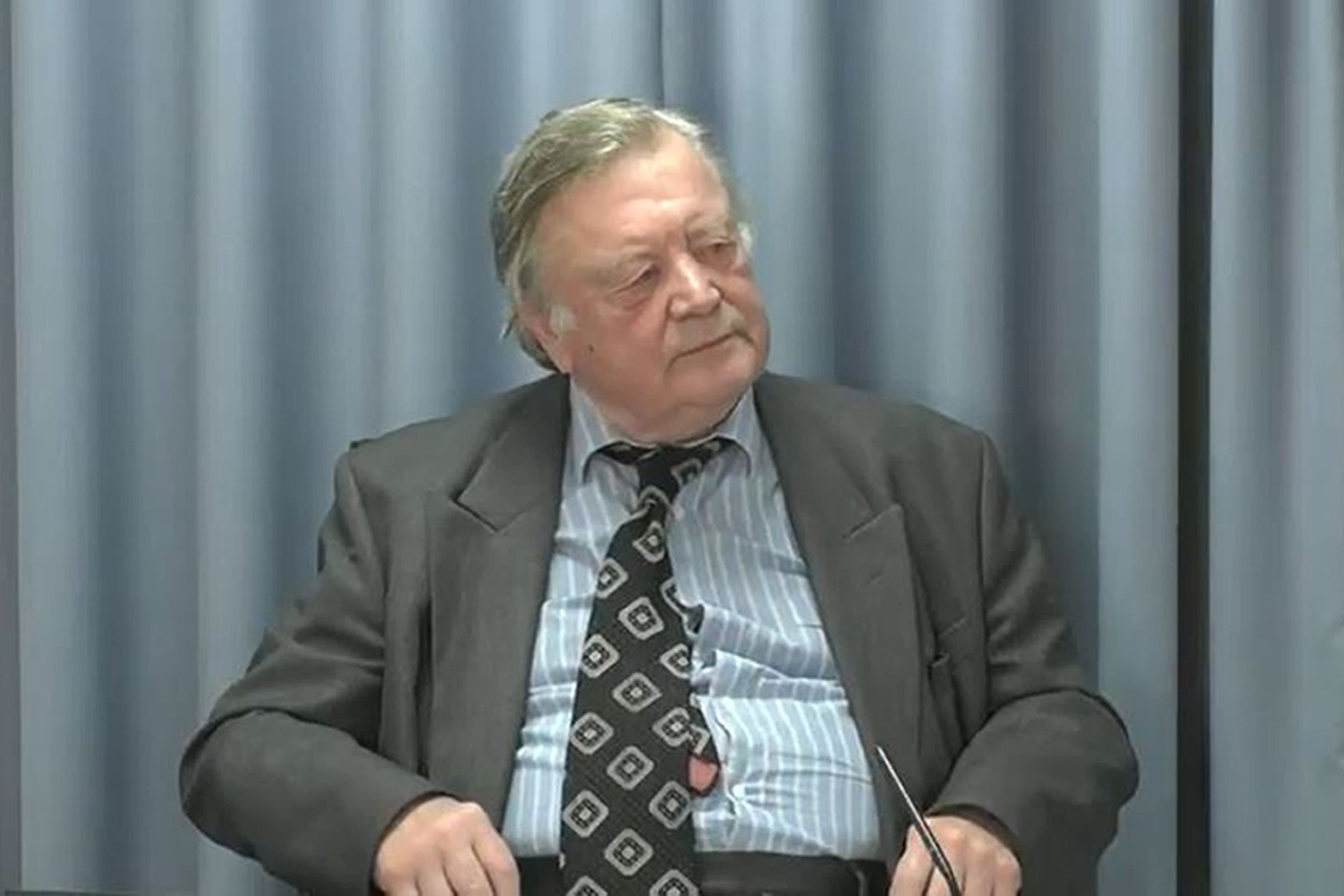 Lord Ken Clarke gave evidence during the Infected Blood Inquiry (Infected Blood Inquiry/PA)