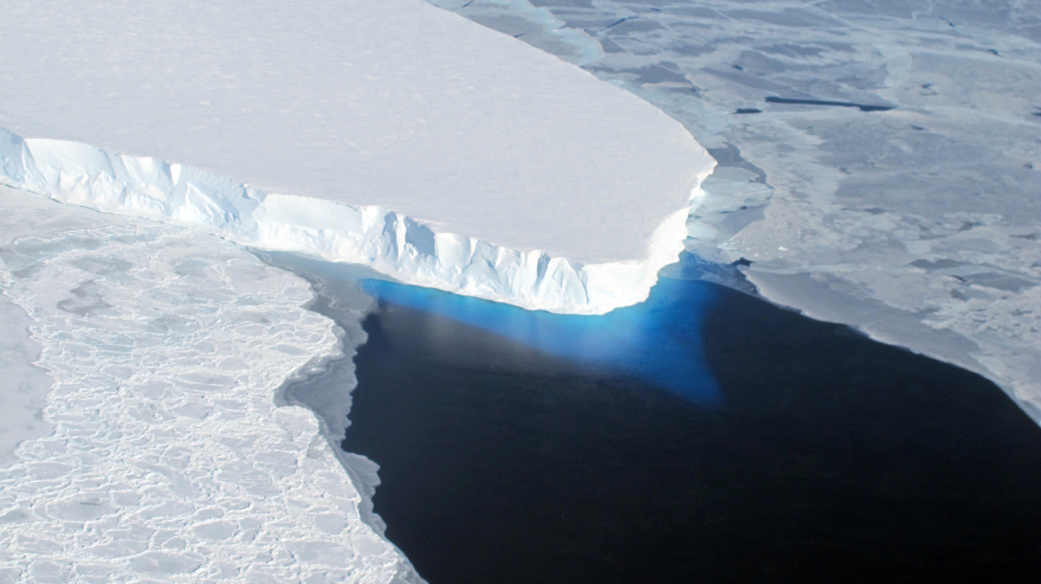 The Thwaites Glacier, pictured, is melting at a faster rate than previously estimated, according to a new peer-reviewed study