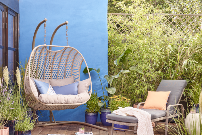 Dobbies malmo double hanging egg chair