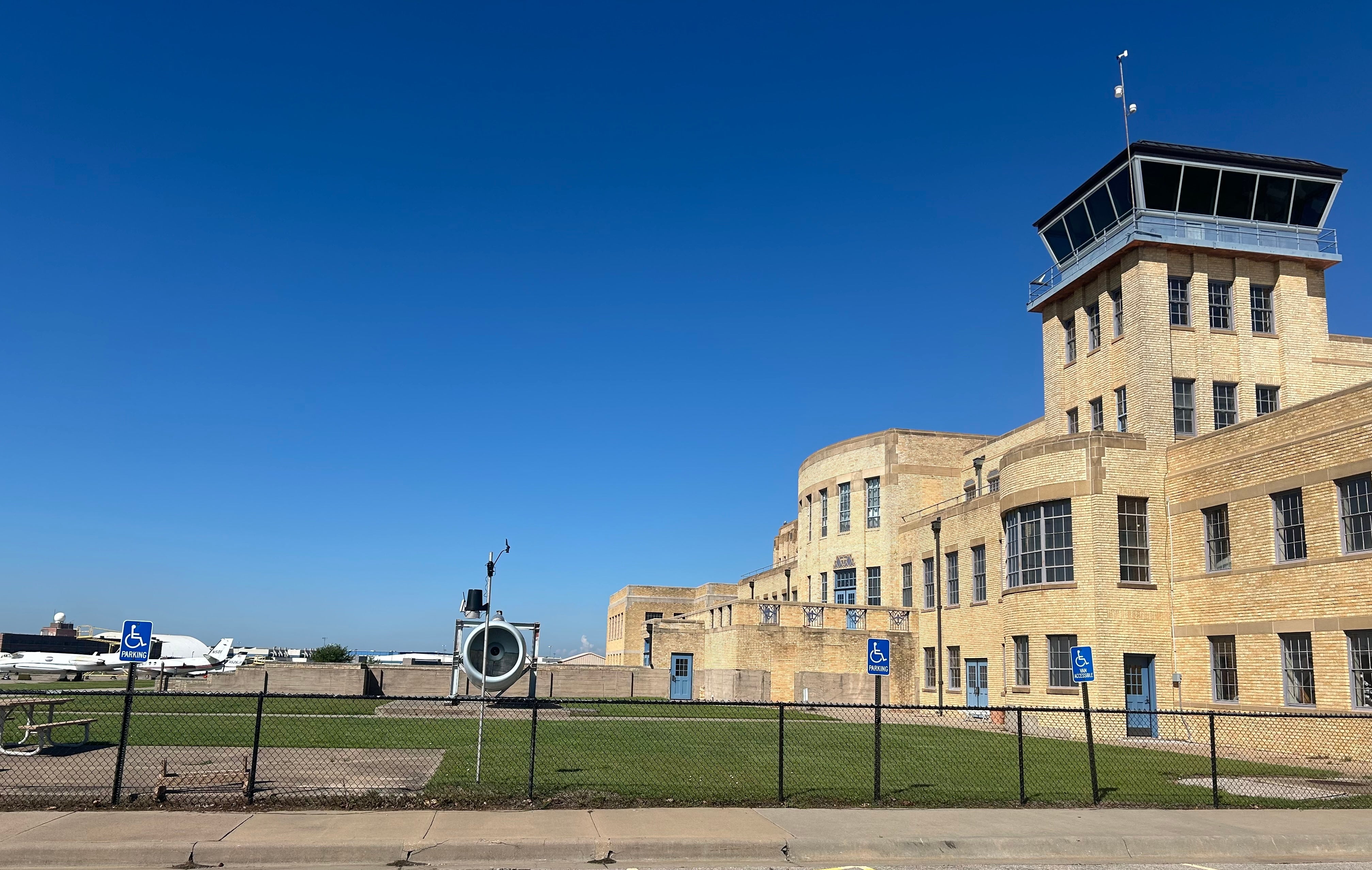 Kansas Aviation Museum, abutting Spirit AeroSystems and McConnell Air Force Base, chronicles Wichita’s century-plus history as an aviation capital