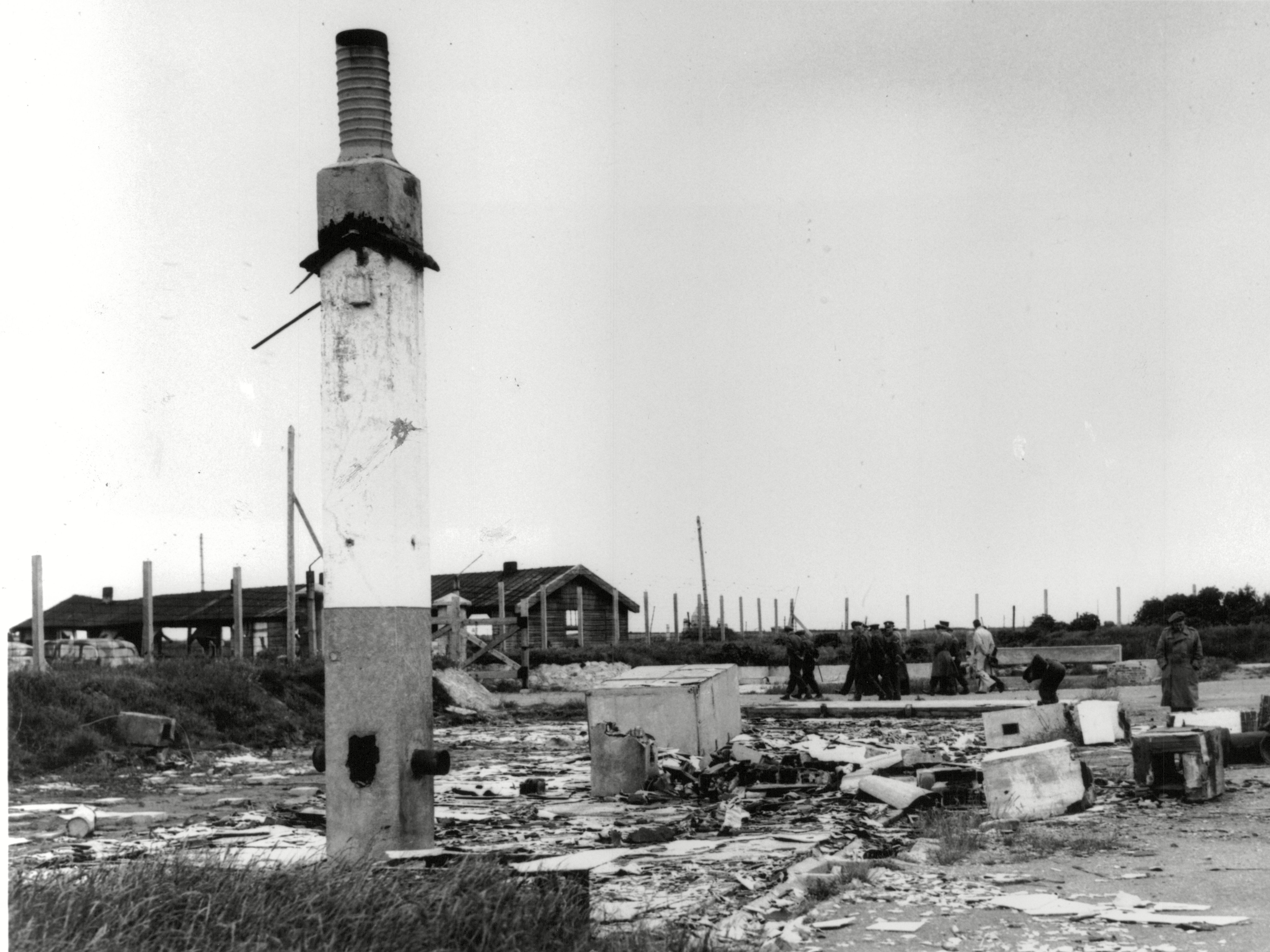 The remains of Sylt concentration camp, which was destroyed by fleeing Nazis in 1945