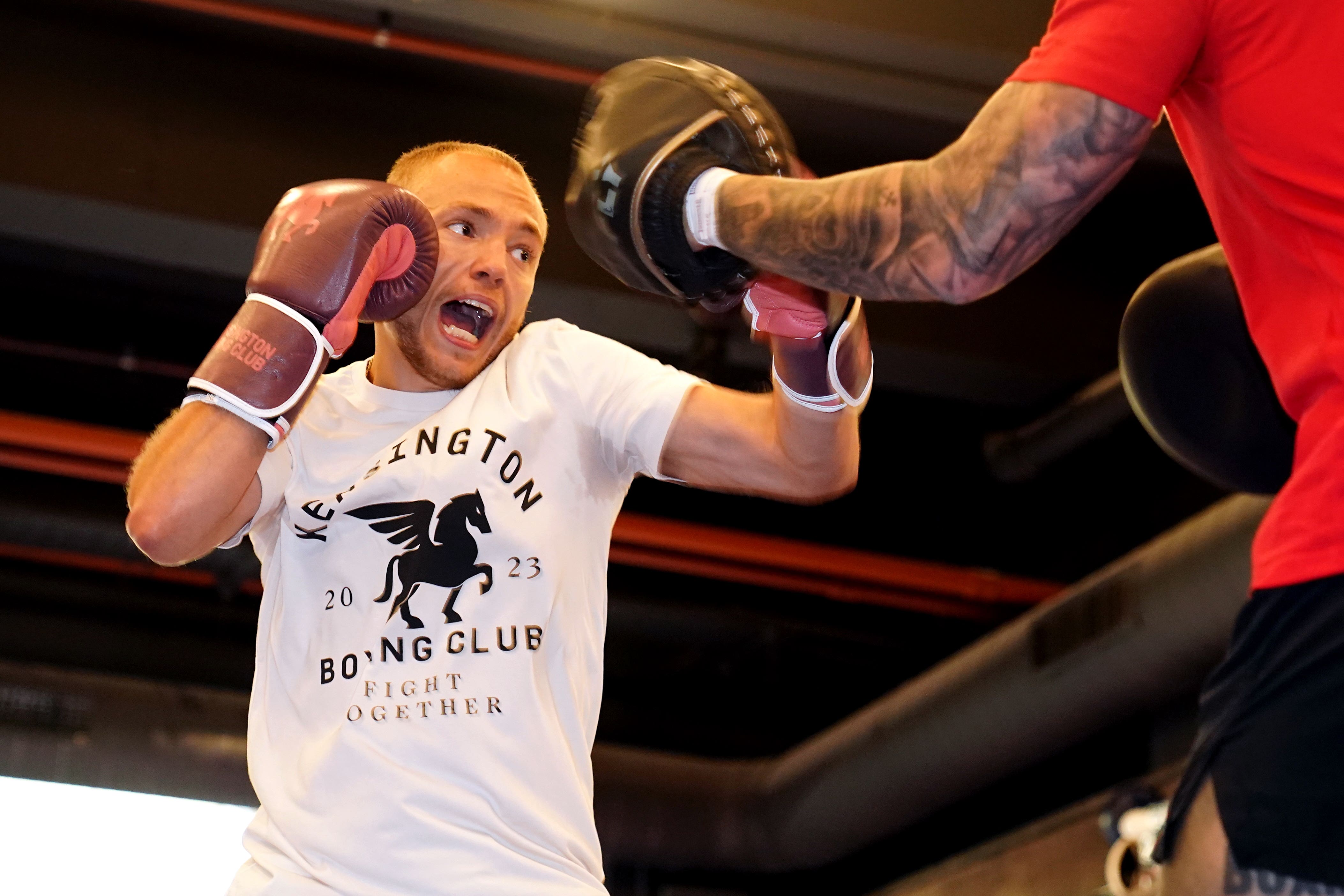 Sunny Edwards during a workout at Kensington Boxing Club (James Manning/PA)