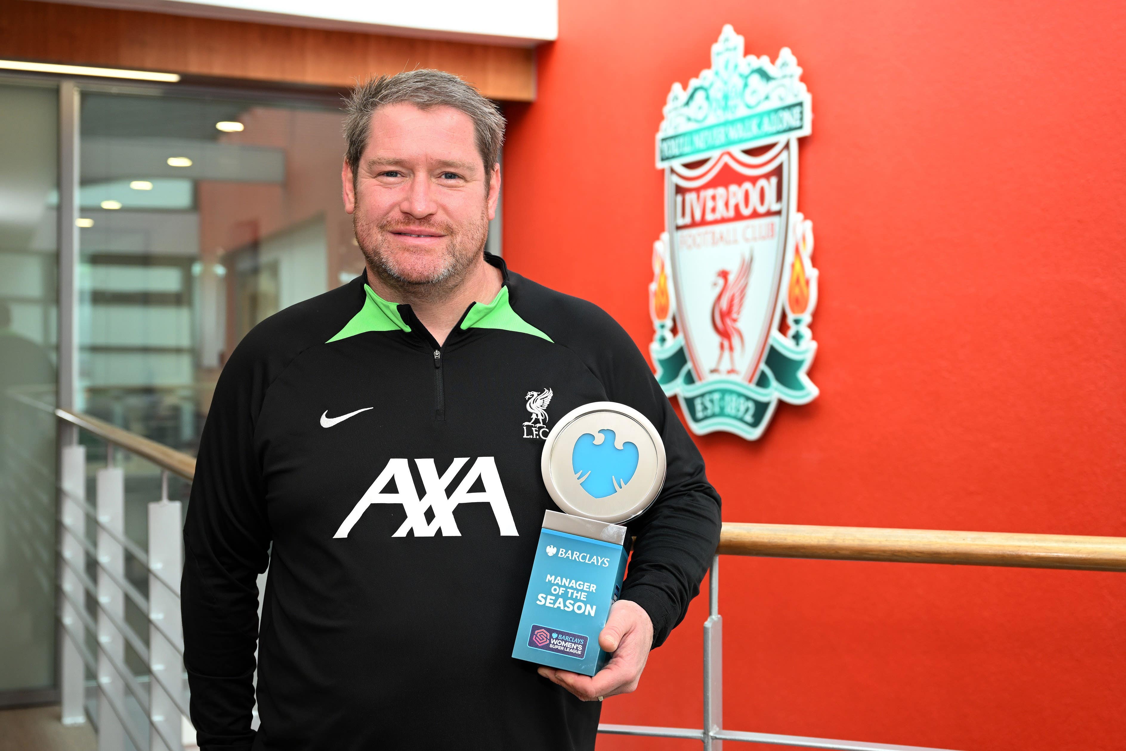 Matt Beard has won the Barclays Manager of the Season award (PA)