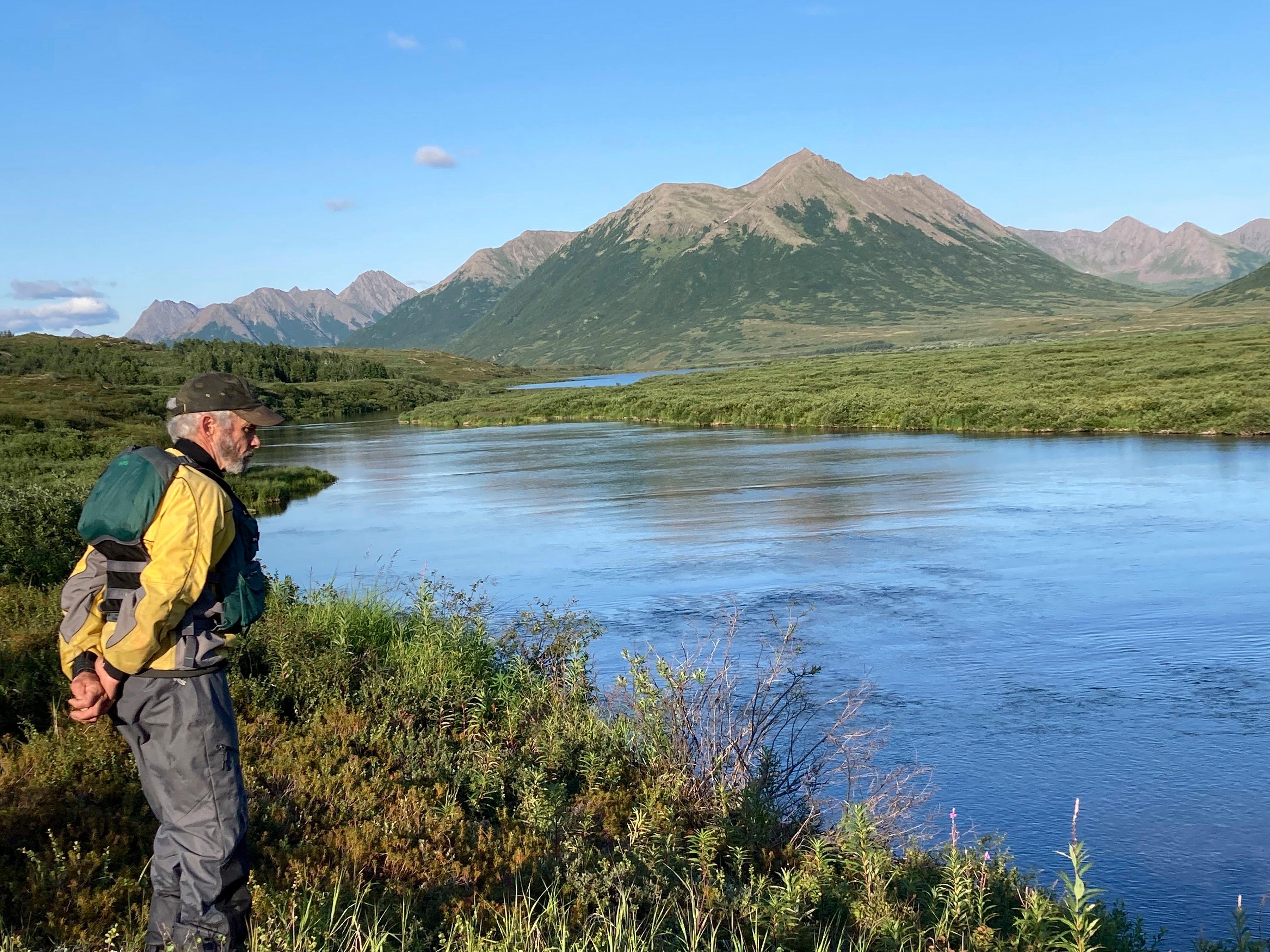 Dale Chorman stands in the mountains of the Togiak