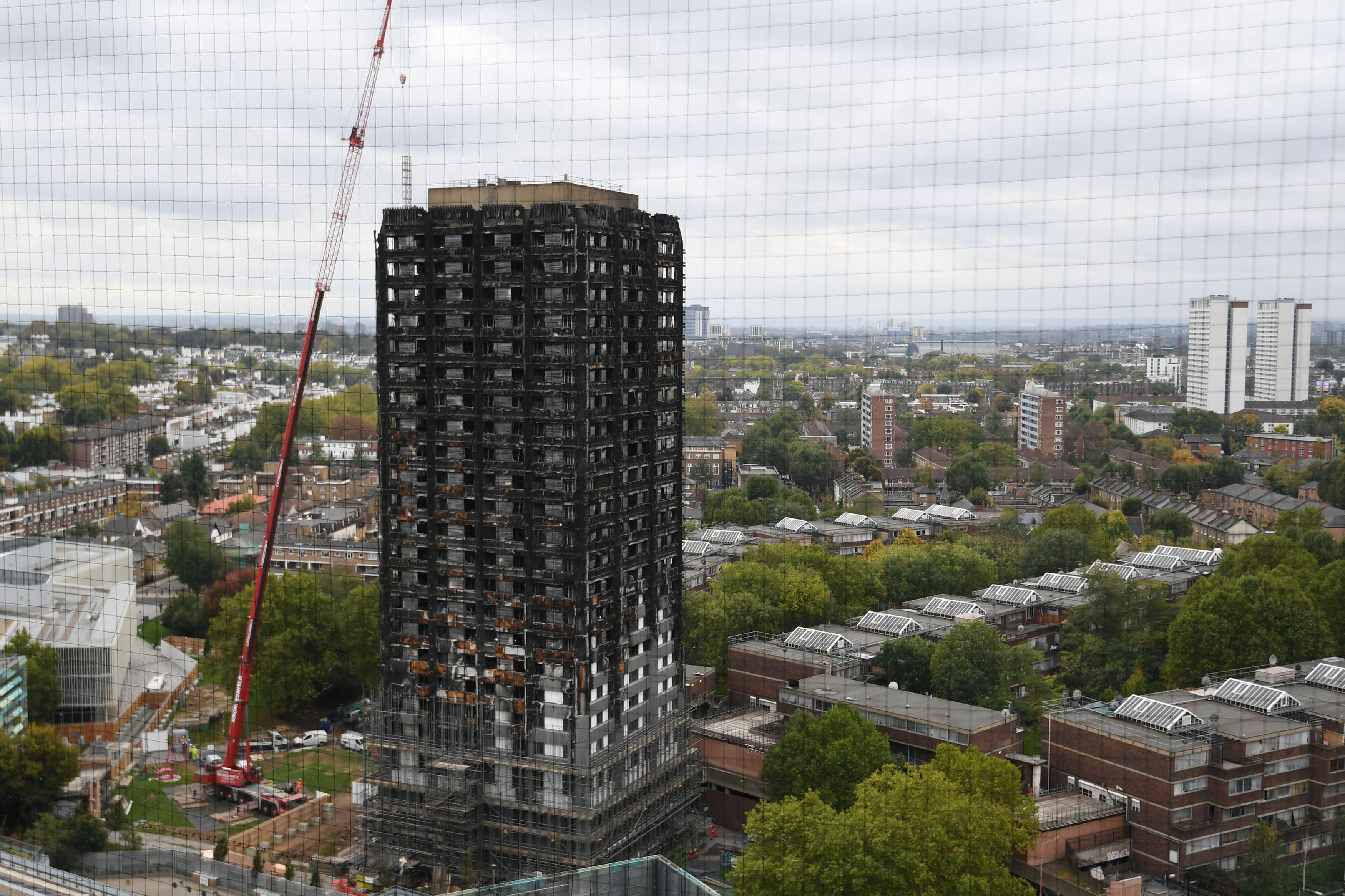 Grenfell Tower after the fire (Victoria Jones/PA)