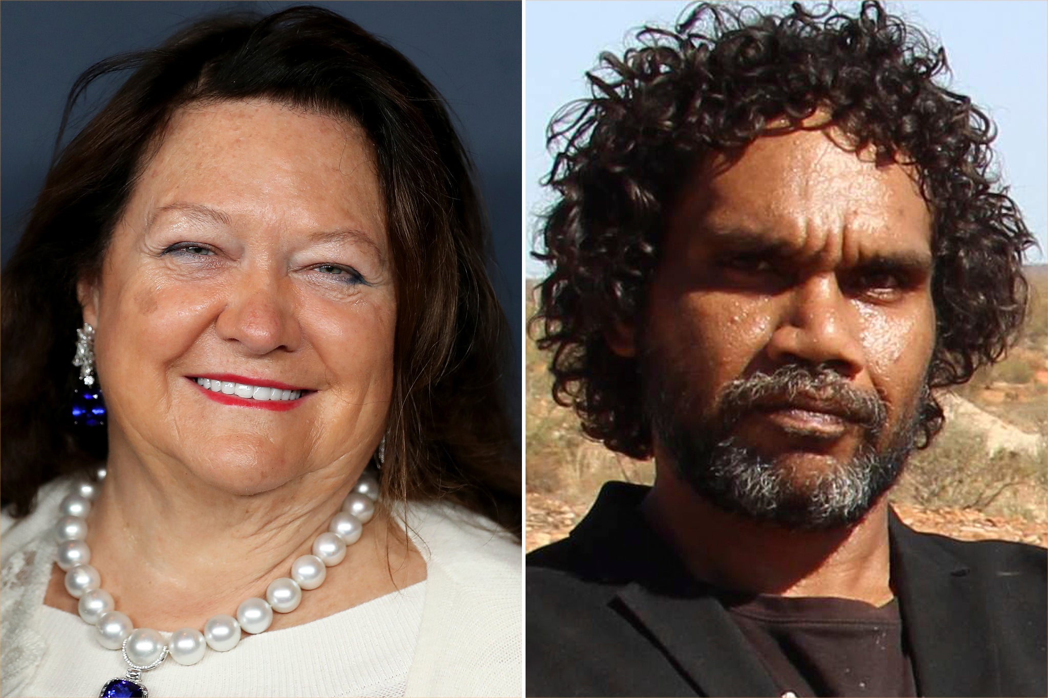 Gina Rinehart and Vincent Namatjira