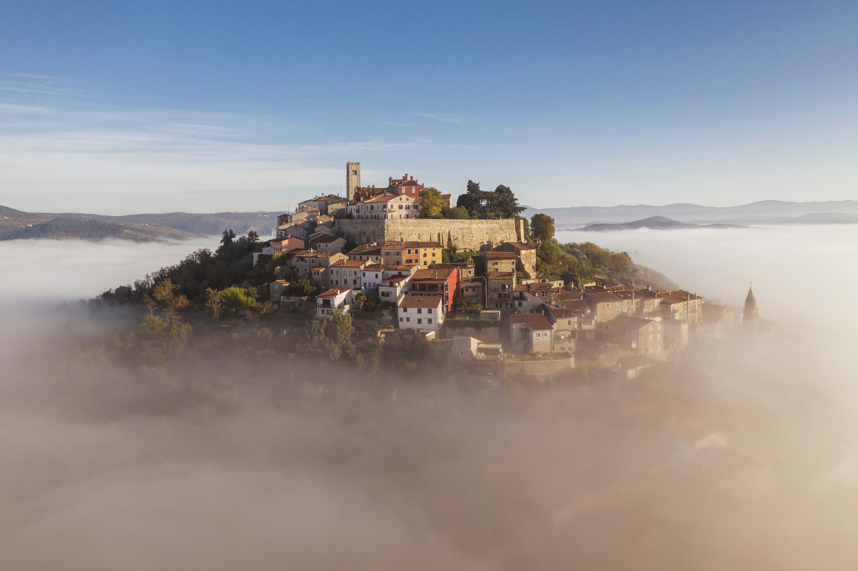 The hilltop town of Motovun