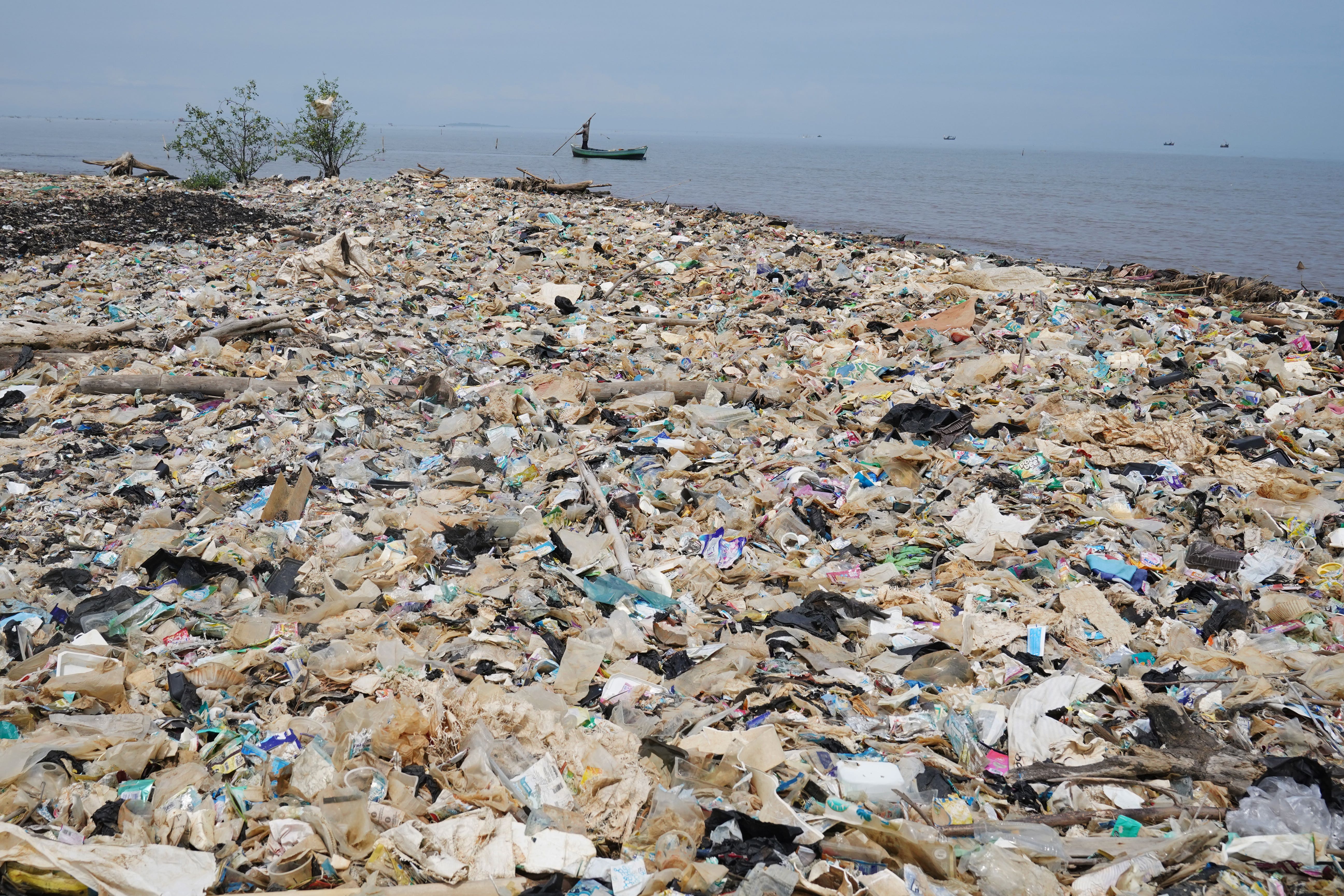 Plastic left to float in seawater turns it cloudy, a study suggests (Owen Humphreys/PA)