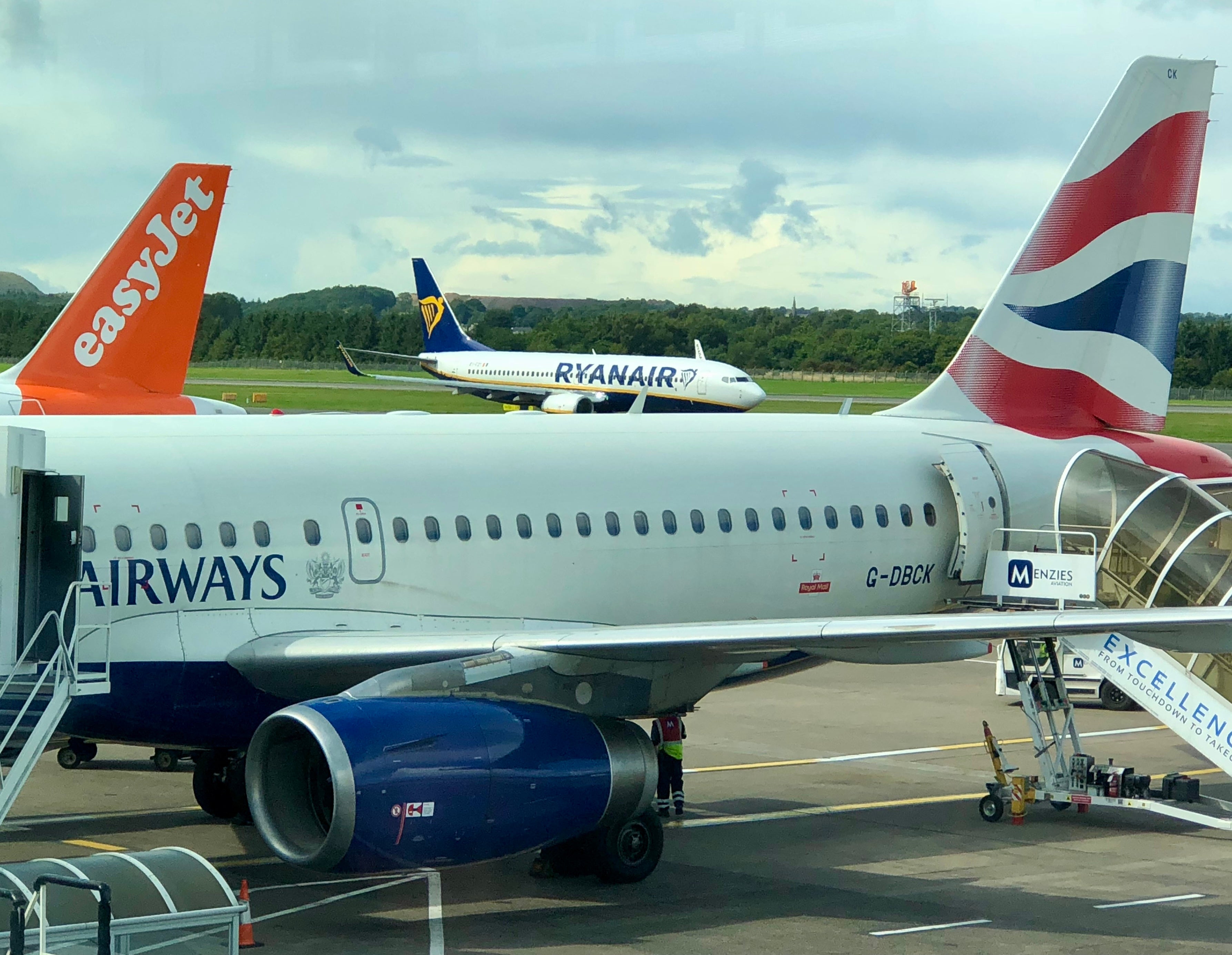 Big three: British Airways, easyJet and Ryanair at Edinburgh airport