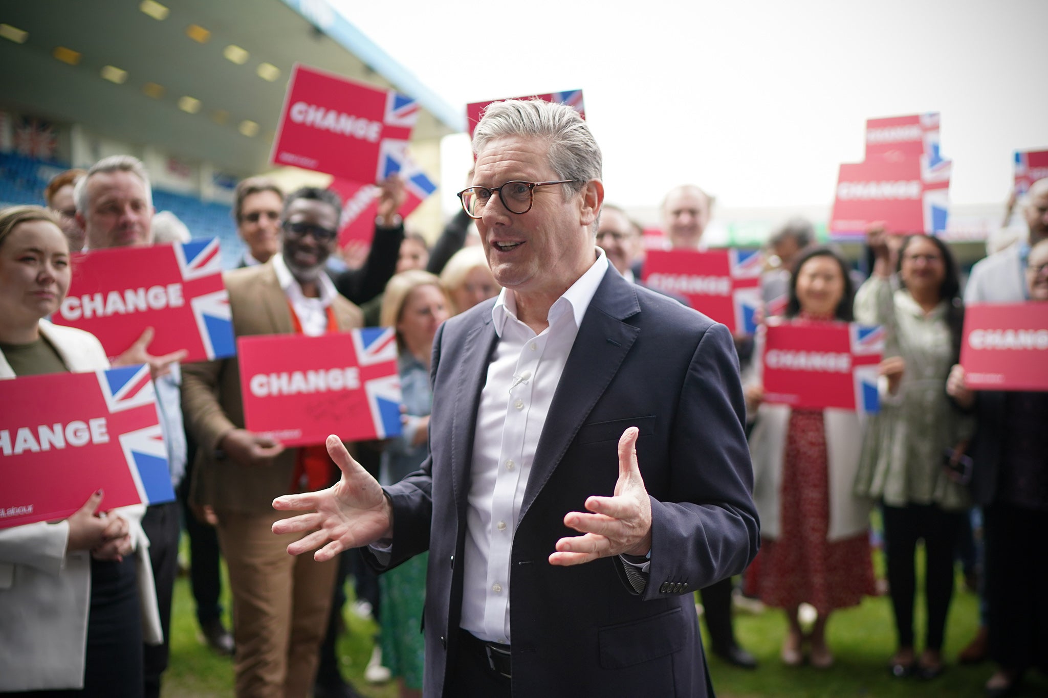 Labour Party leader Sir Keir Starmer on the General Election campaign trail on Thursday