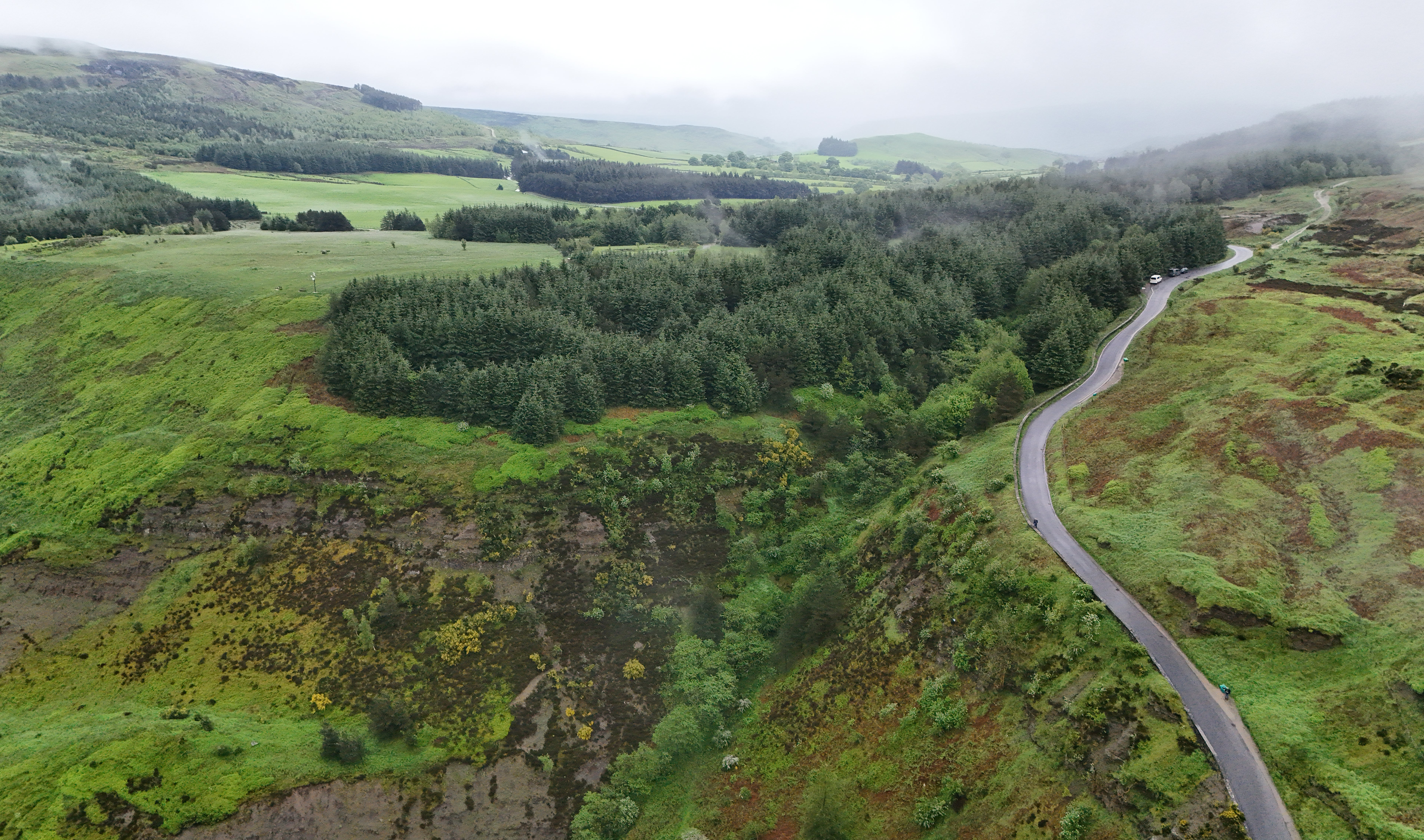 Carlton Bank near Carlton-in-Cleveland, where year six pupil Leah Harrison died in a mudslide on Wednesday afternoon