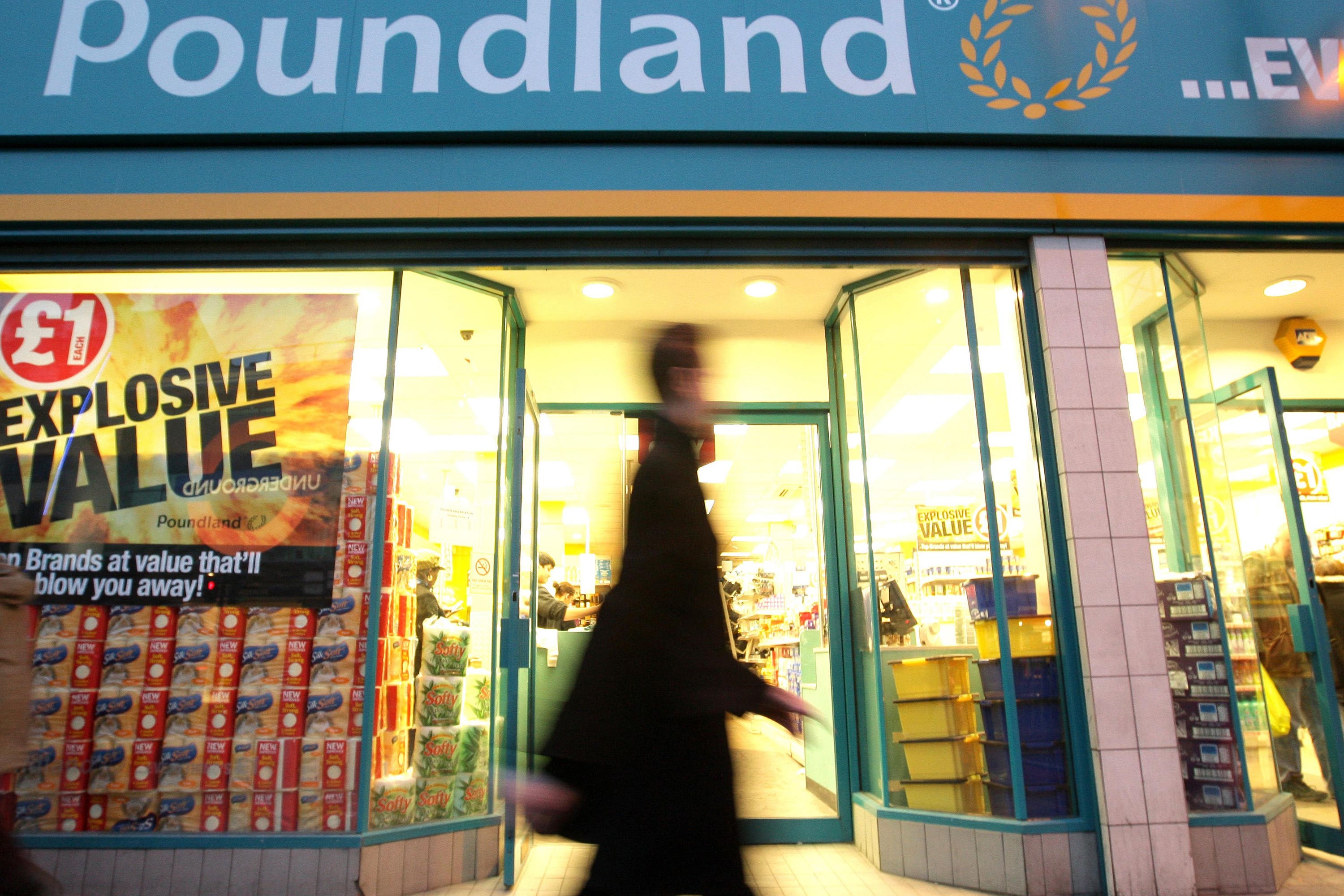 Poundland grew its store footprint by 41 in the first half (Dominic Lipinski/PA)