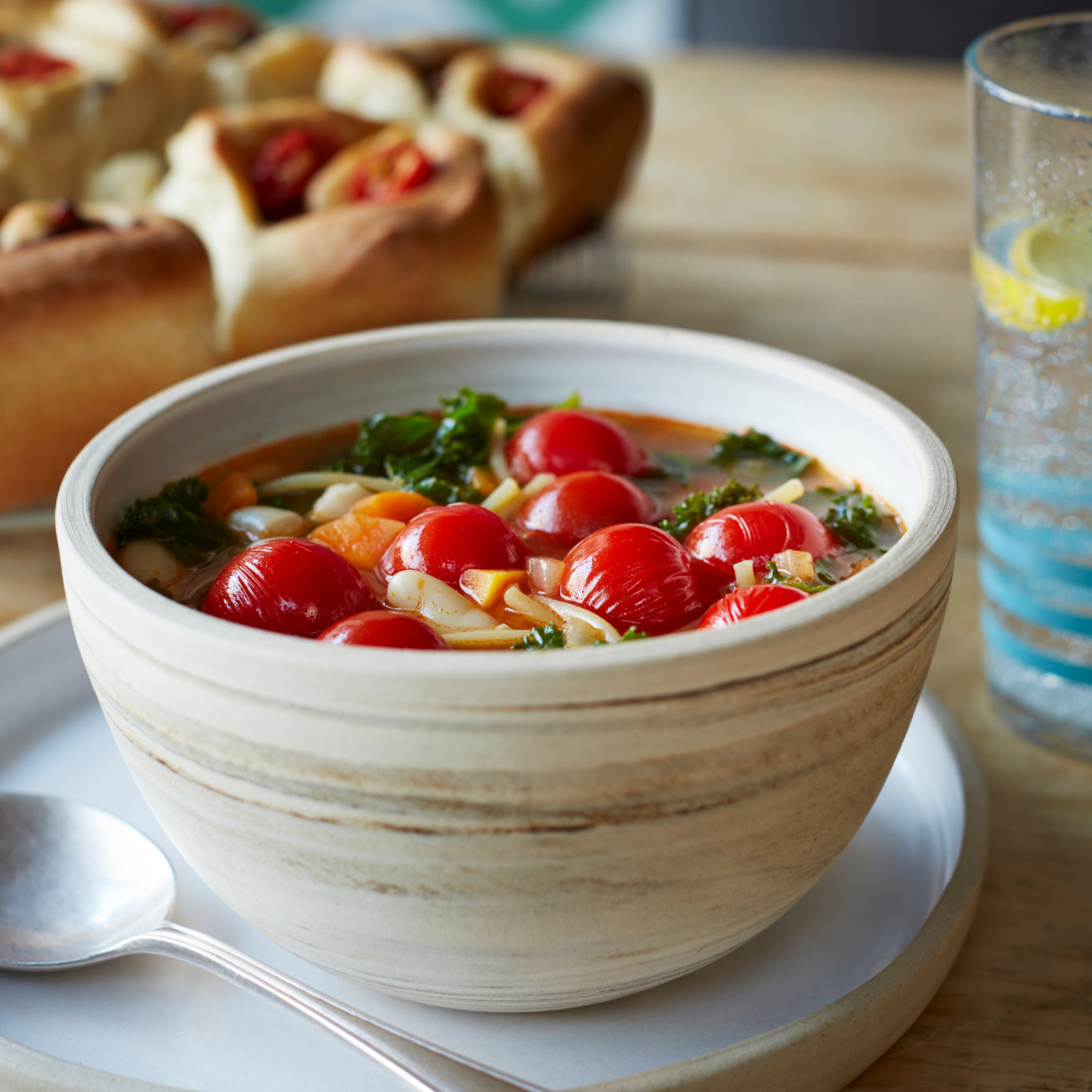 A comforting plant-based soup