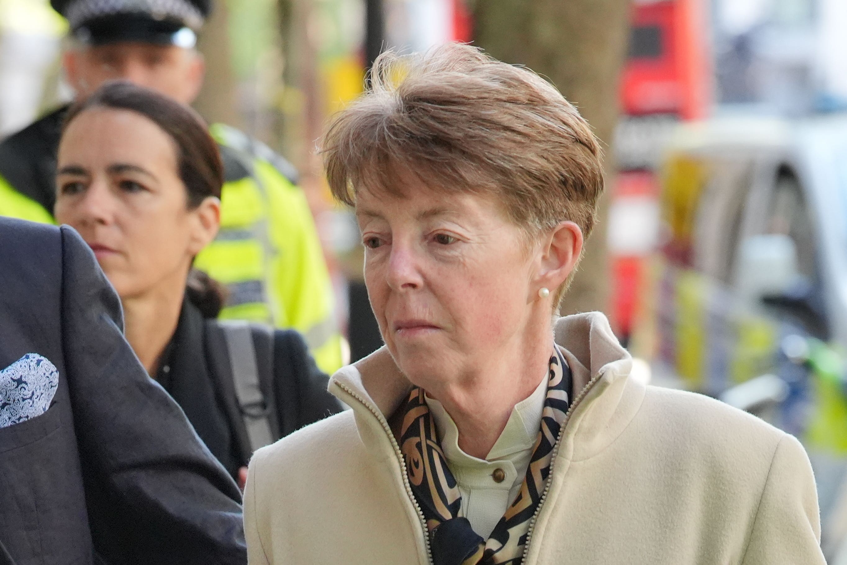 Paula Vennells arriving to give evidence on her third day at the Post Office Horizon IT inquiry (Jonathan Brady/PA)