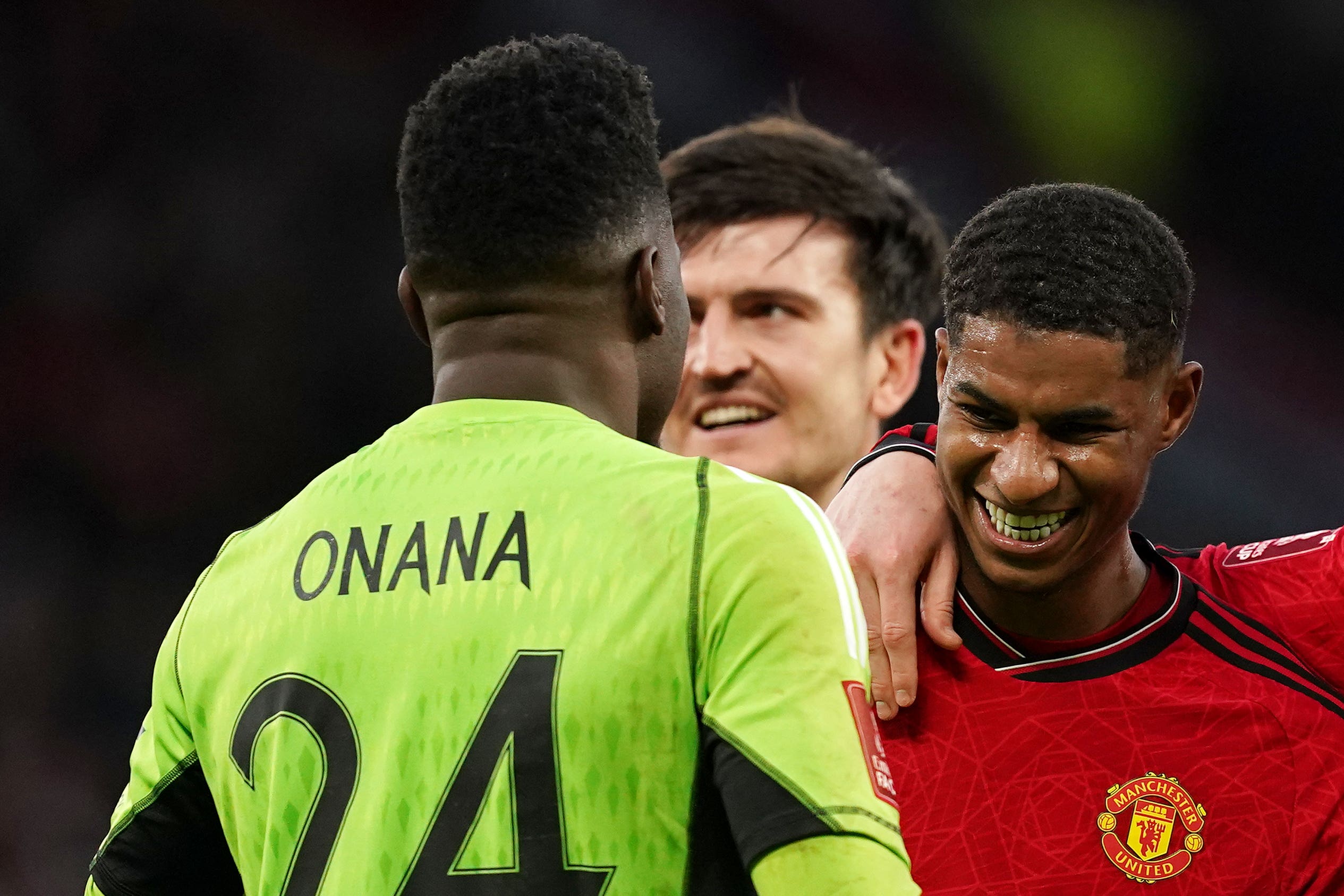 Andre Onana is certain Marcus Rashford will return to his best for Manchester United (Martin Rickett/PA)