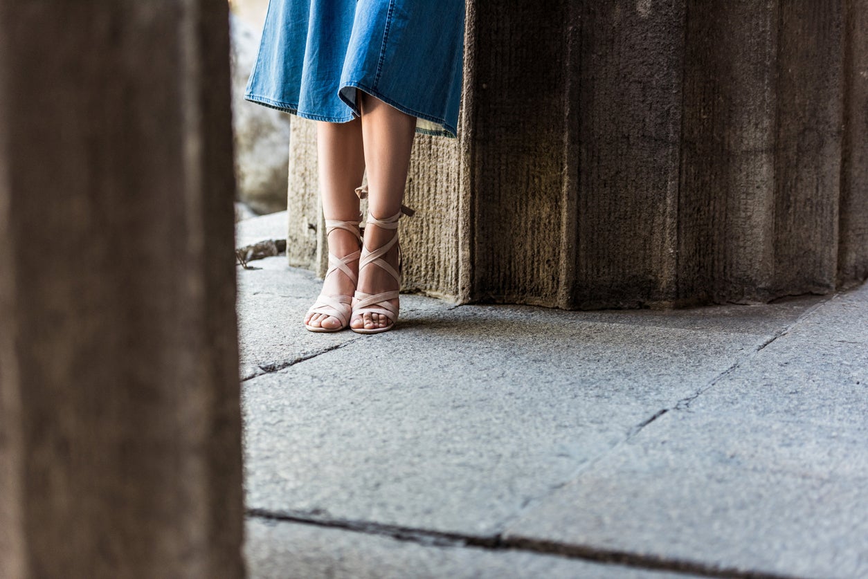 A denim midi skirt is a cooler alternative to jeans