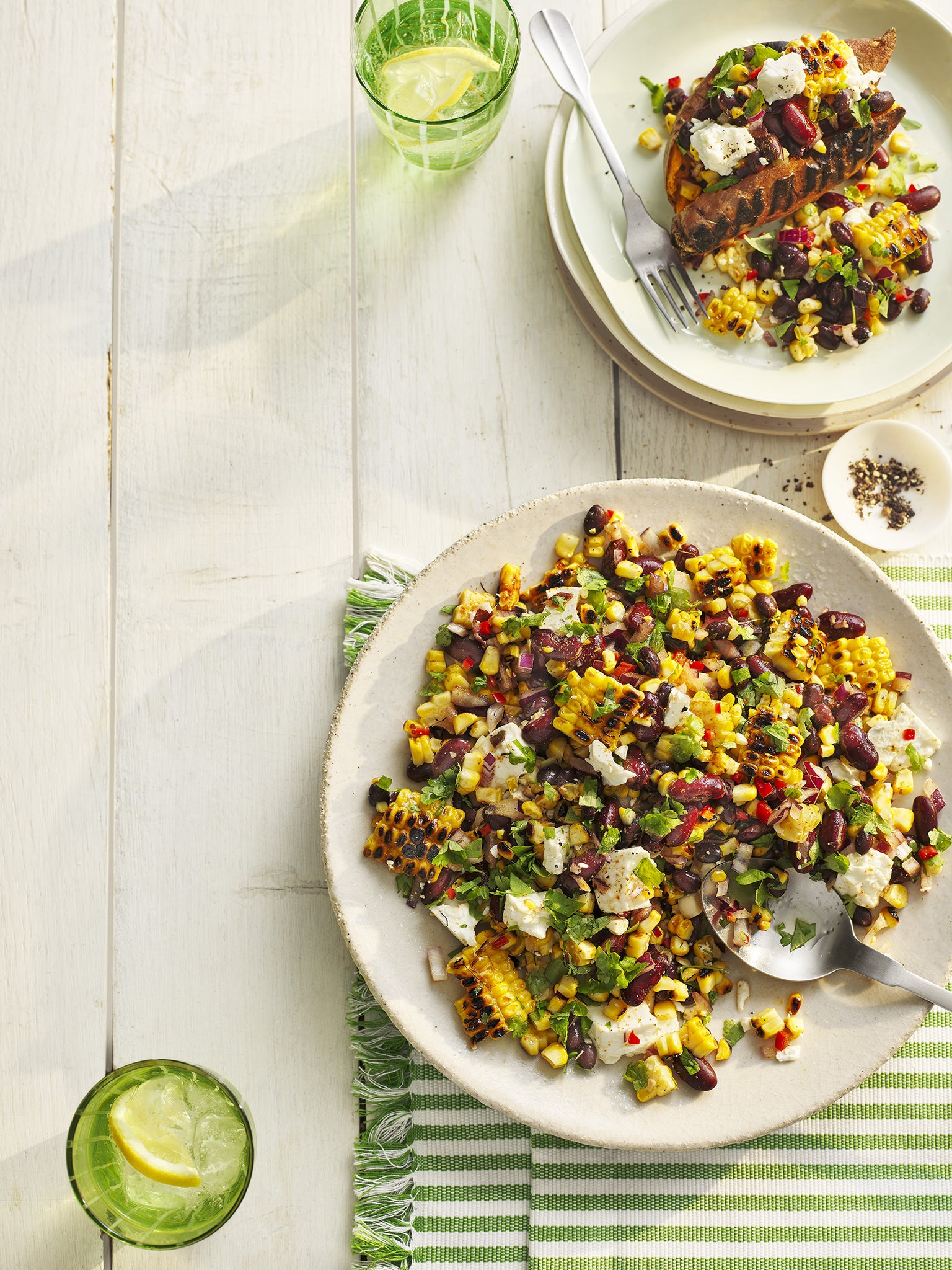 Get the most out of your grill by charring corn to up the flavour of any salad