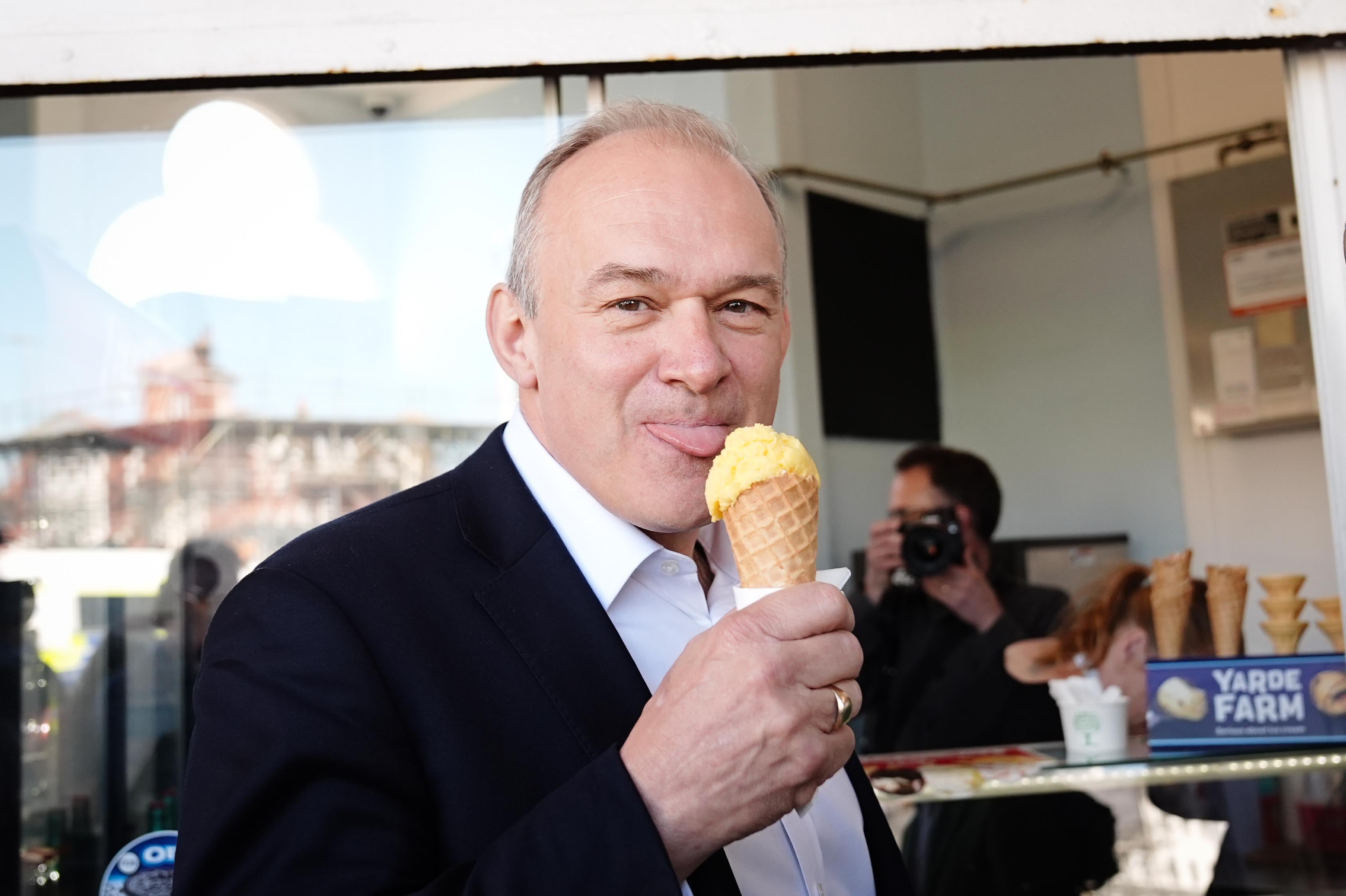 Lib Dem leader Sir Ed Davey in East Sussex on Friday