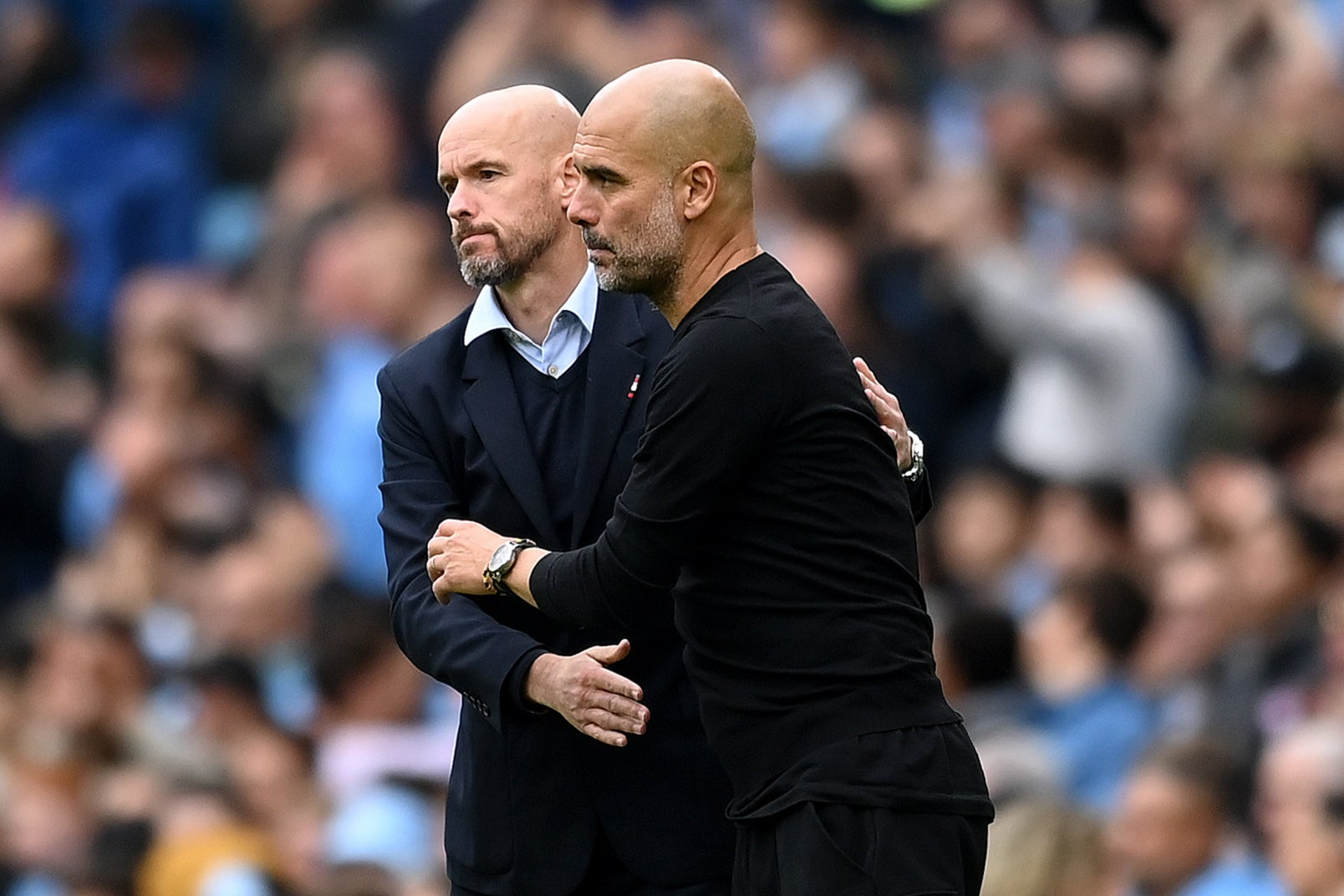 Ten Hag and Guardiola will square off in Saturday’s FA Cup final