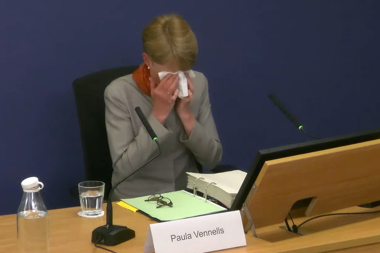 Paula Vennells testified to the inquiry over three days in May, in a sometimes tearful set of evidence sessions