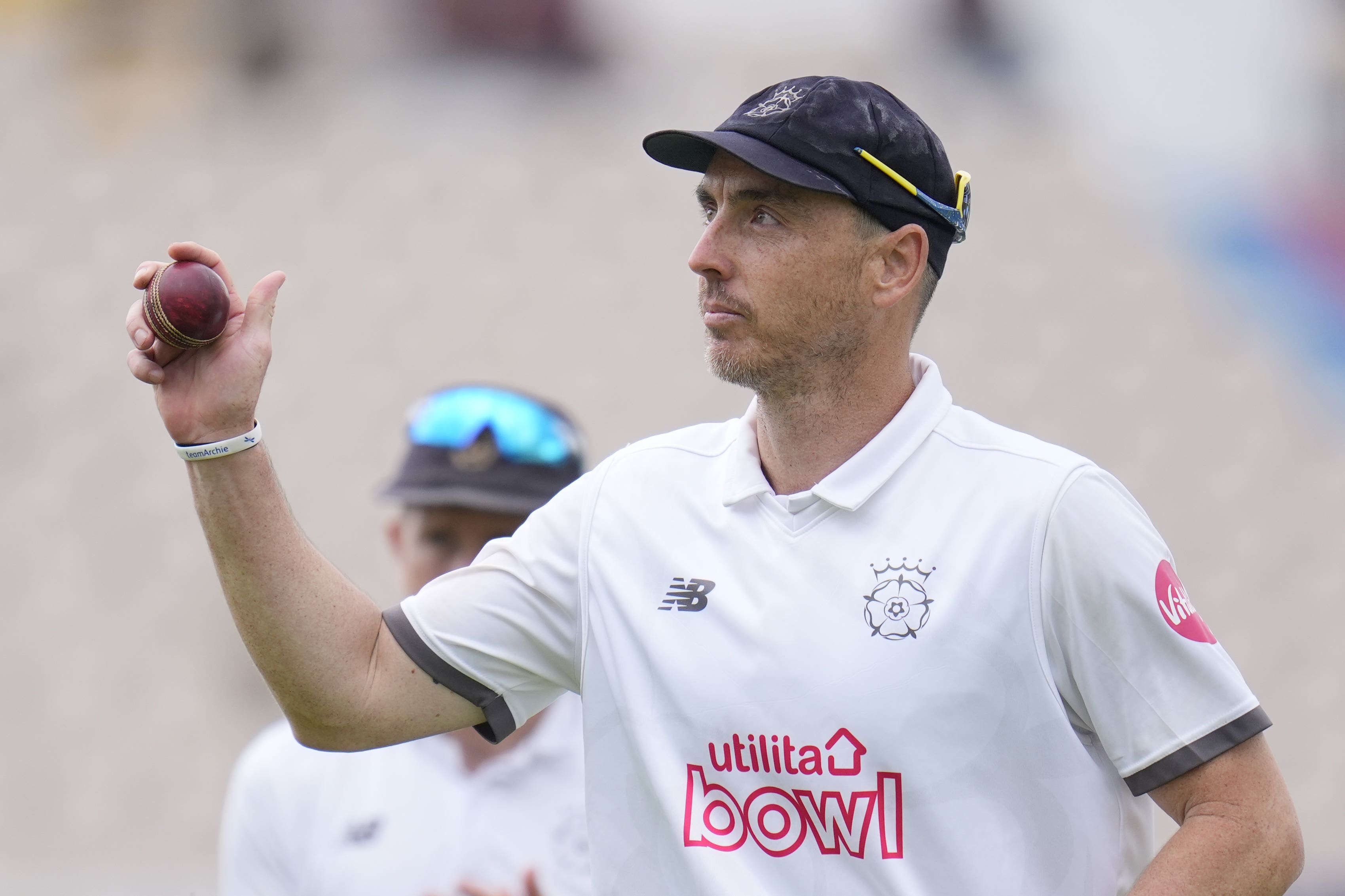 Hampshire’s Kyle Abbott acknowledges the crowd after taking a five-wicket haul against Surrey (Andrew Matthews/PA)